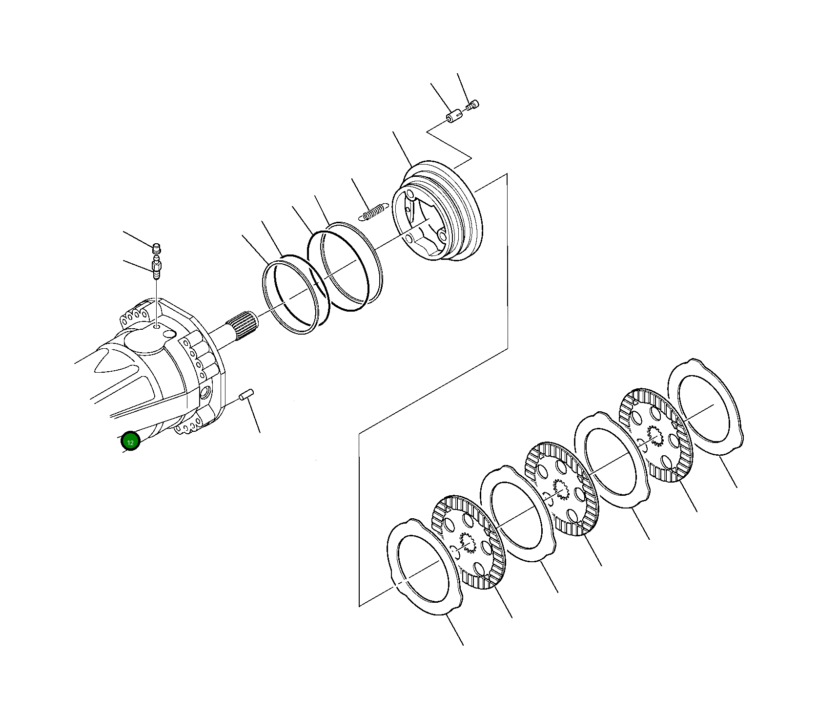Штуцер прокачки 21D-23-12490 Komatsu