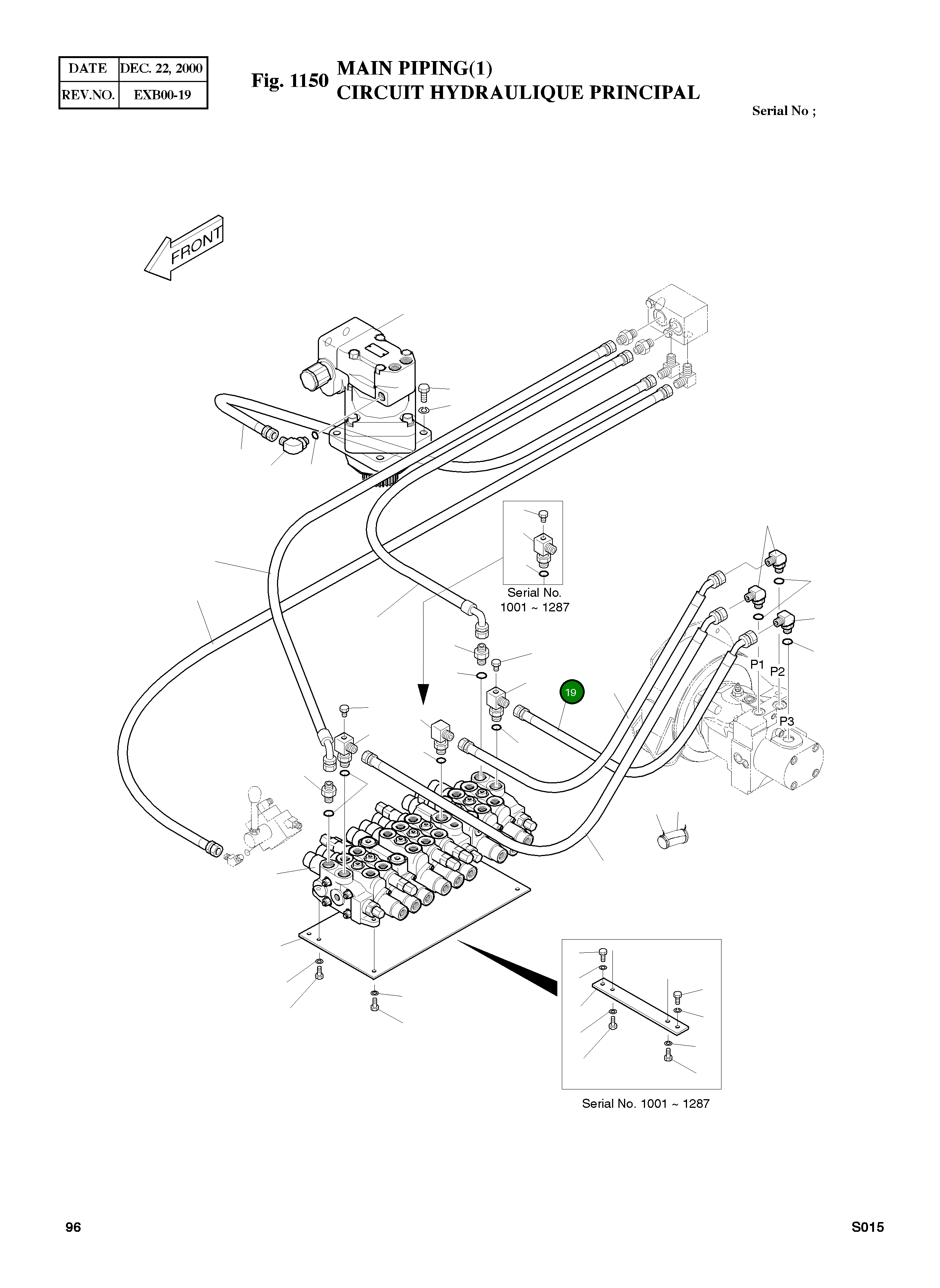 Шланг PF3/8-850L 2184-1060D28 Komatsu