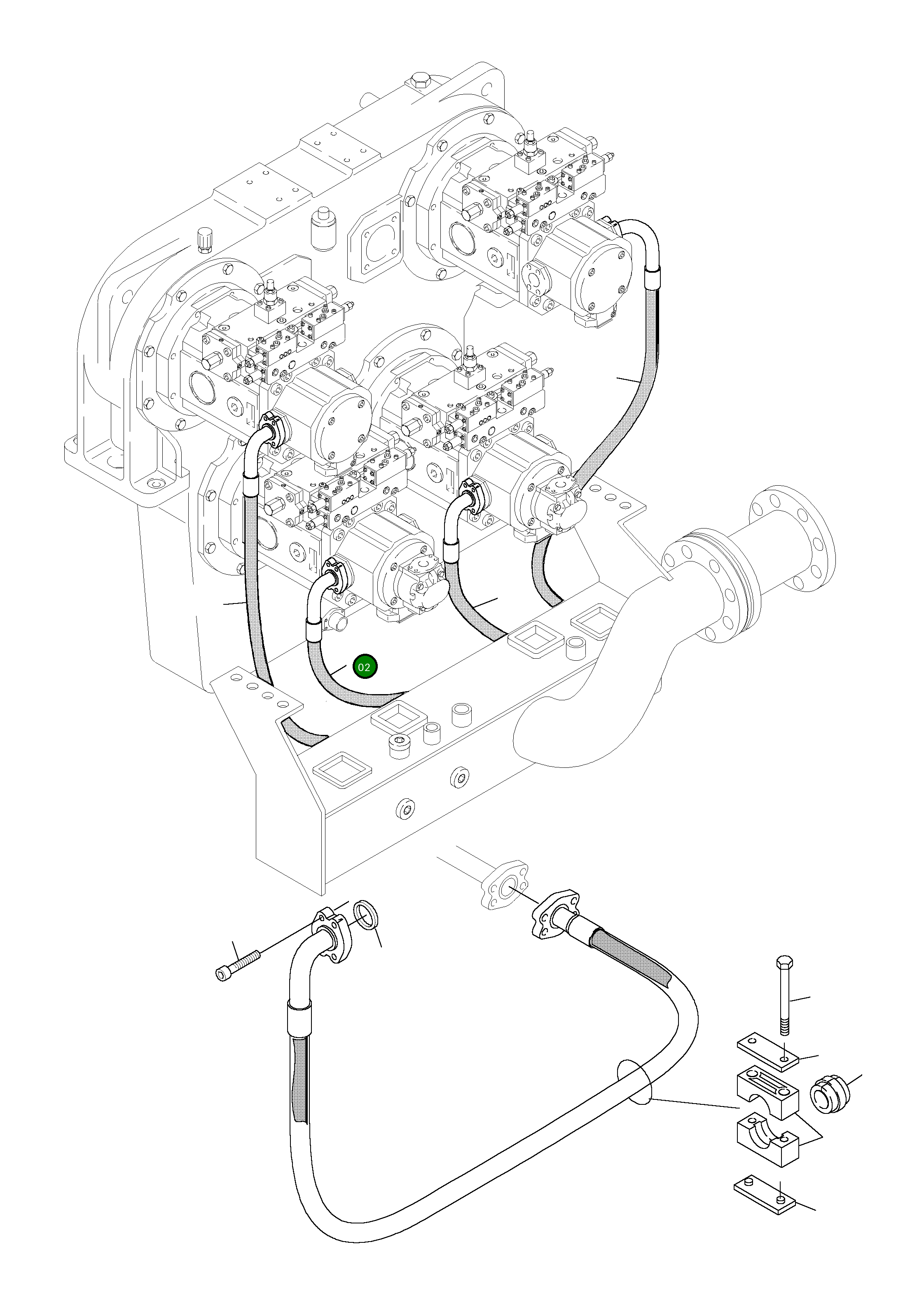 Шланг в сборе DN 50x2700 512 317 98 Komatsu