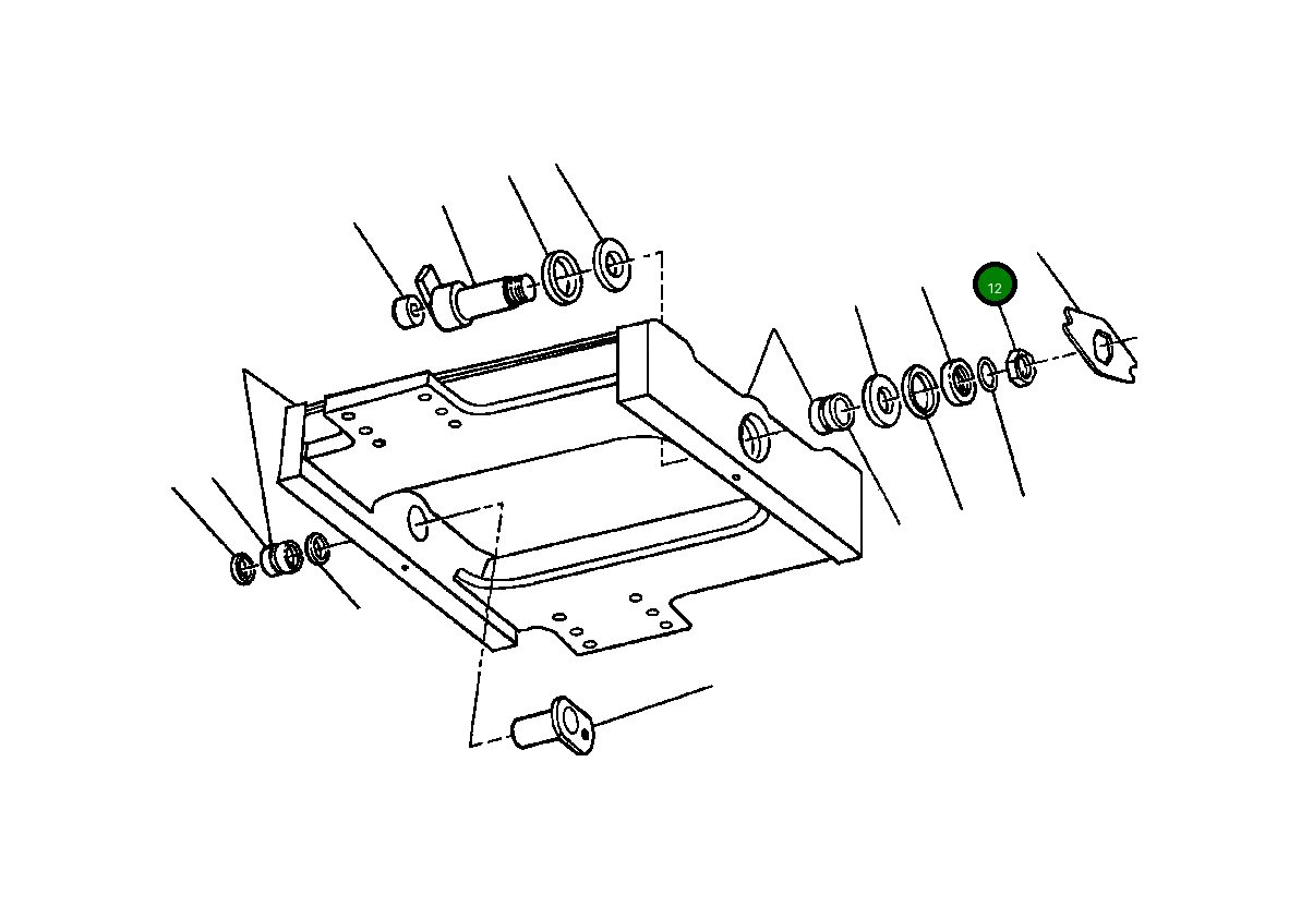 Гайка, 3 3/4NF - SPECIAL 213 649 H1 Komatsu