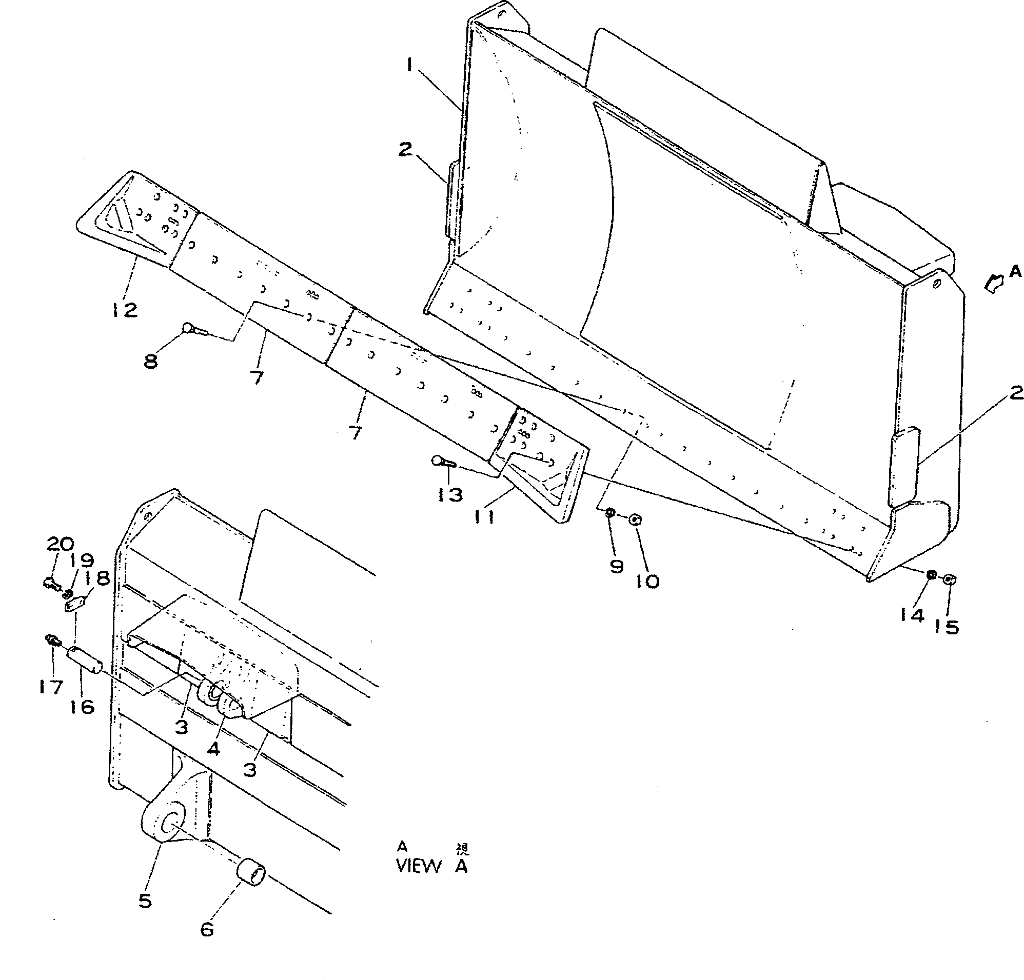 Кромка 195-928-1162 Komatsu