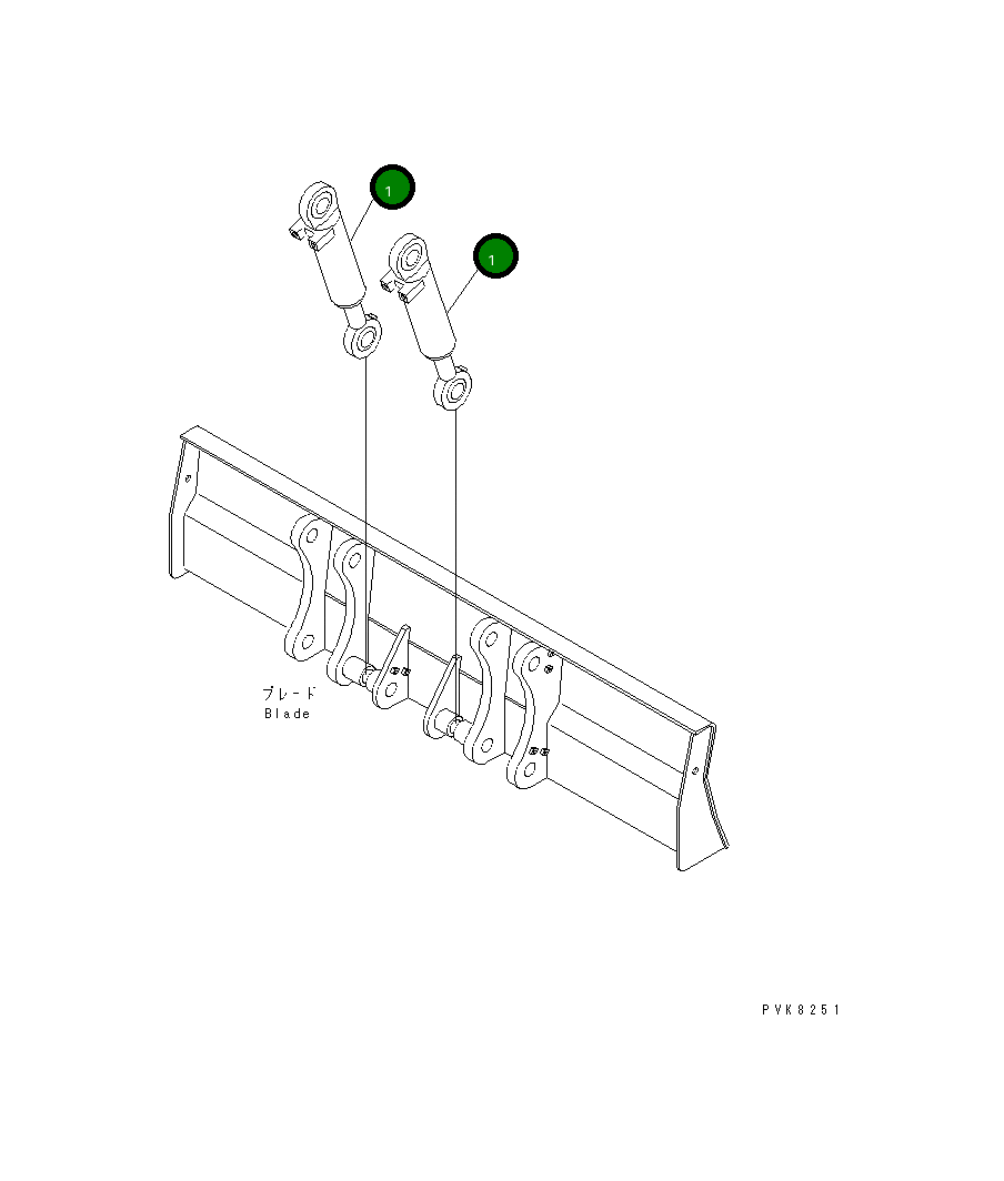 Гидроцилиндр отвала в сборе 20G-61-K2142 Komatsu