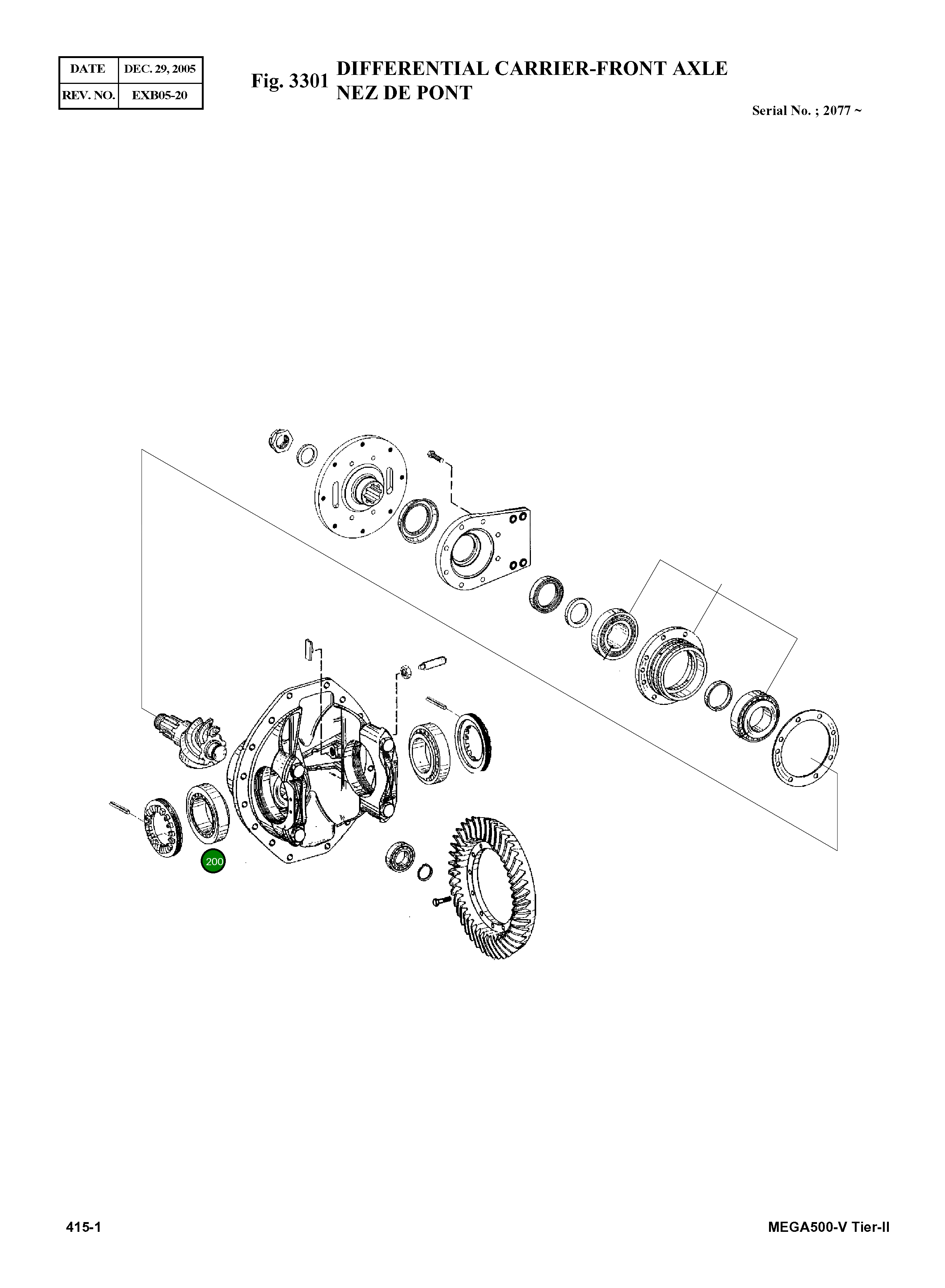 Роликовый подшипник K9002805 Komatsu