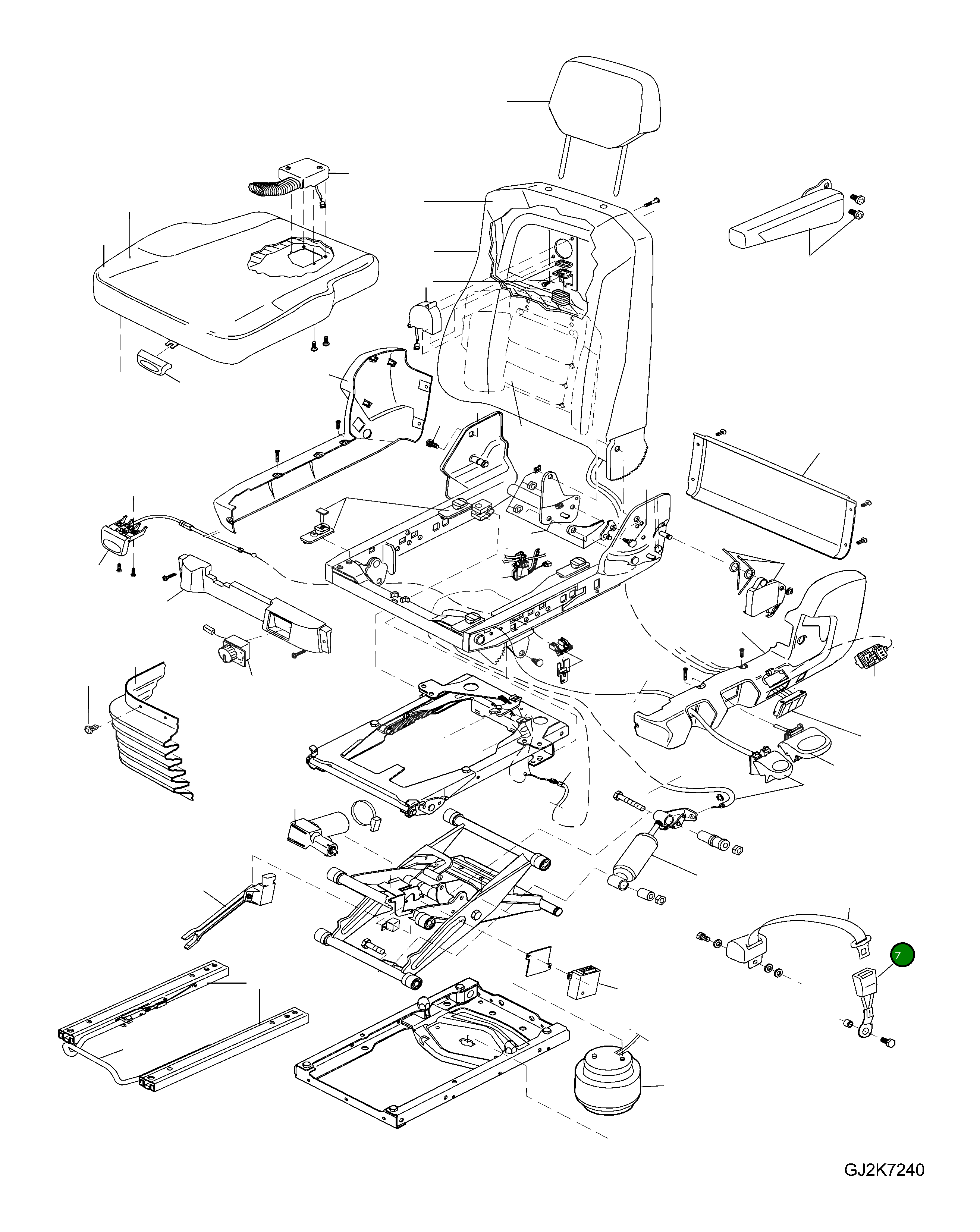 Страховочный ремень 421-57-H0R10 Komatsu