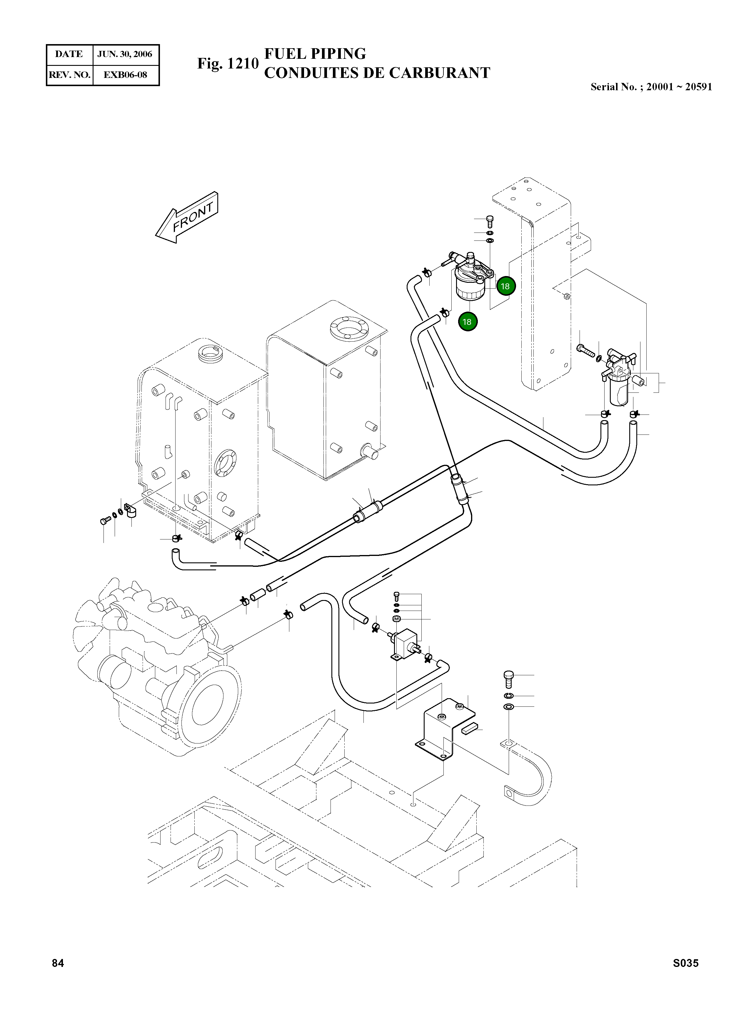 Фильтр топливный в сборе 897014-2040 Komatsu