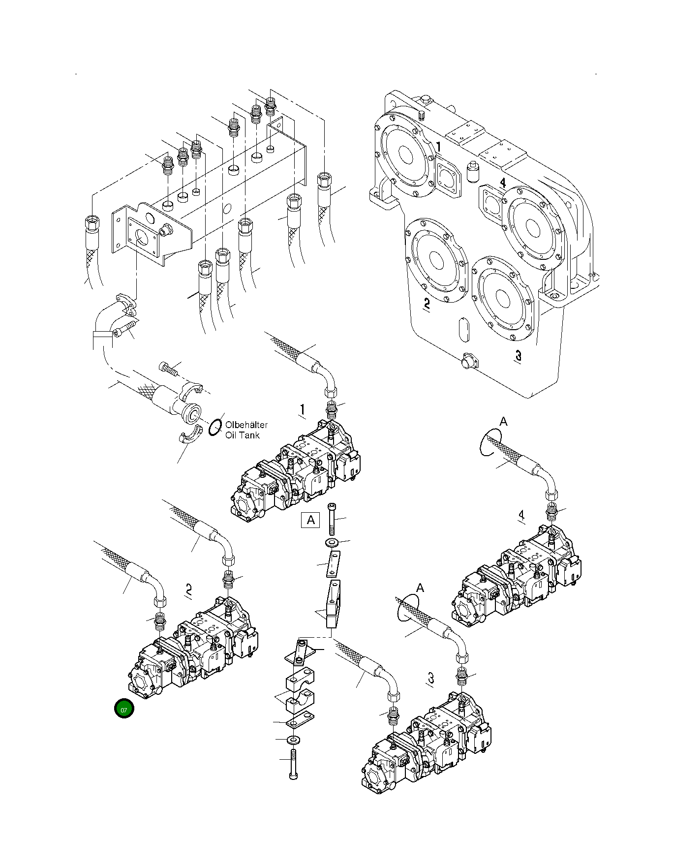 Шланг в сборе DN76x1455 950 532 40 Komatsu