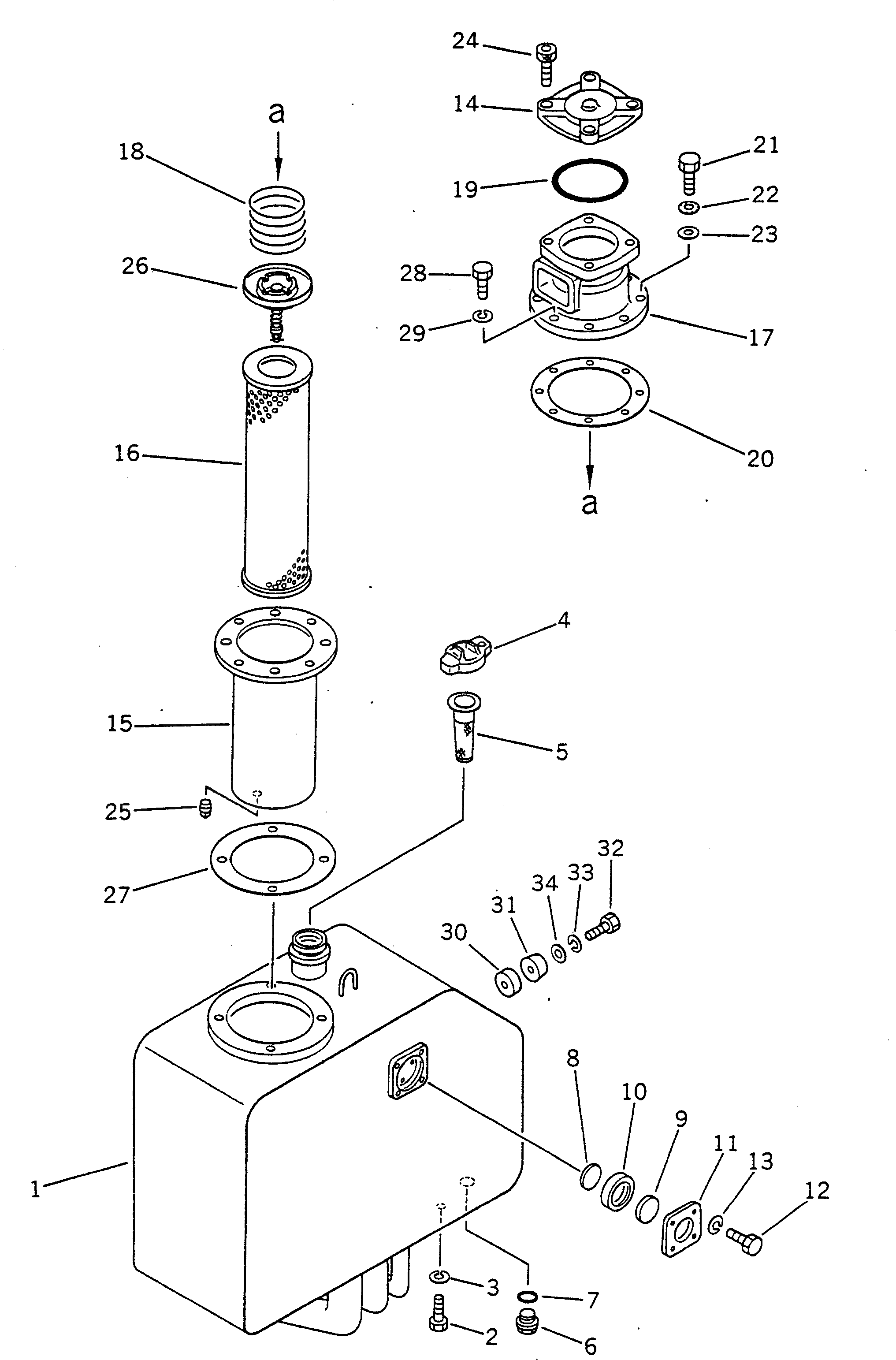 Фильтр в сборе 234-60-06080 Komatsu