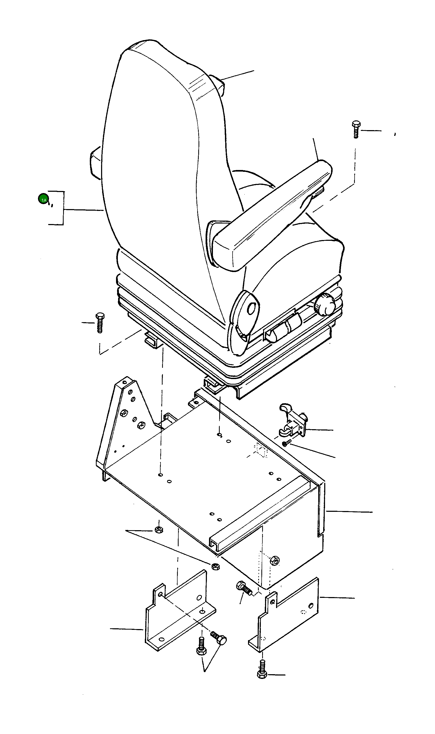 Сиденье 4202891M91 Komatsu