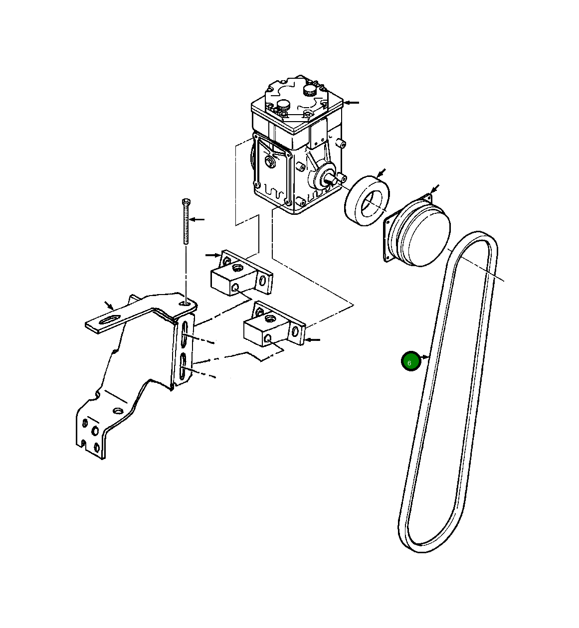 Приводной ремень 1270 722 H1 Komatsu