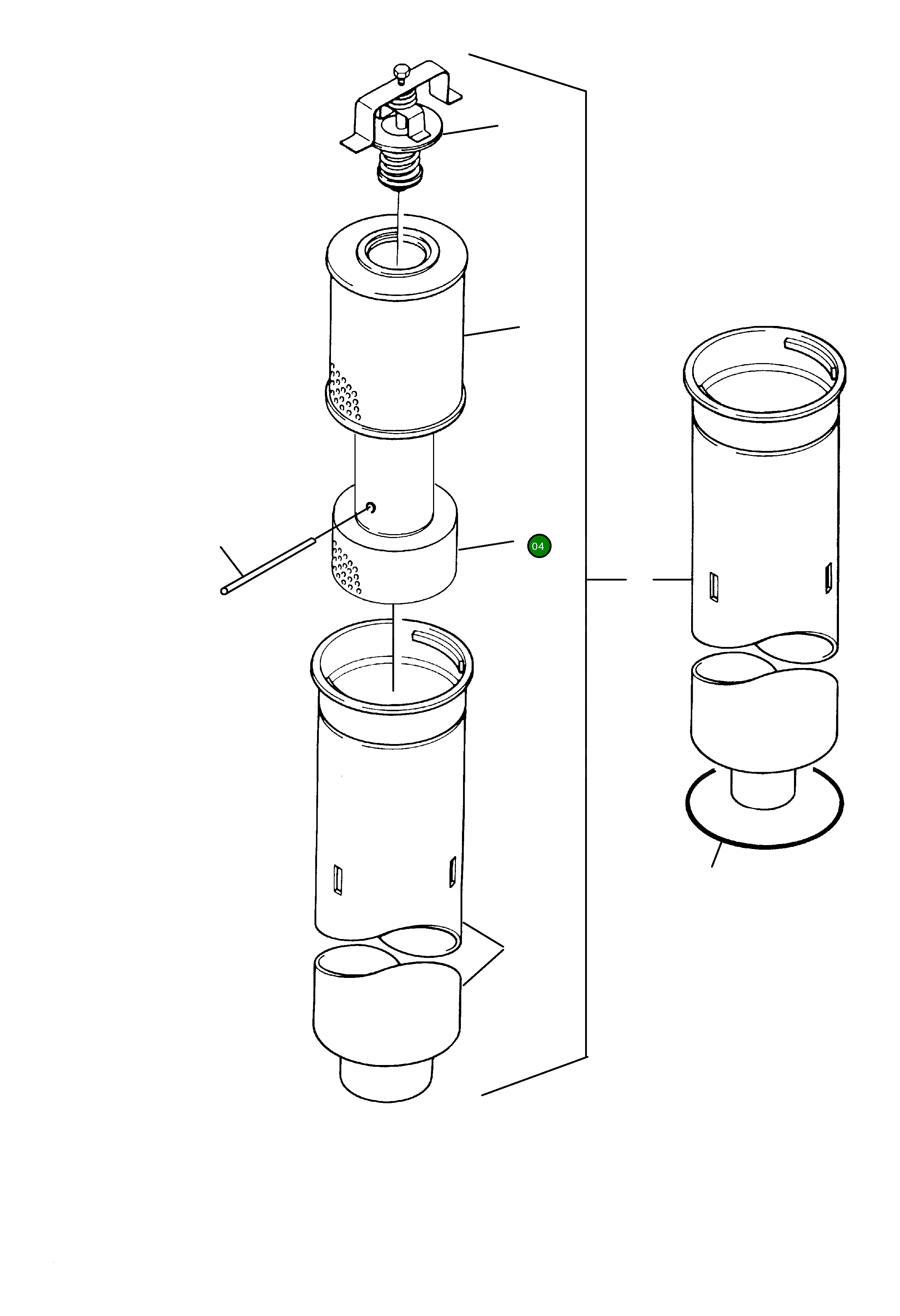 Фильтрующий элемент с уплотнением 768 182 73 Komatsu