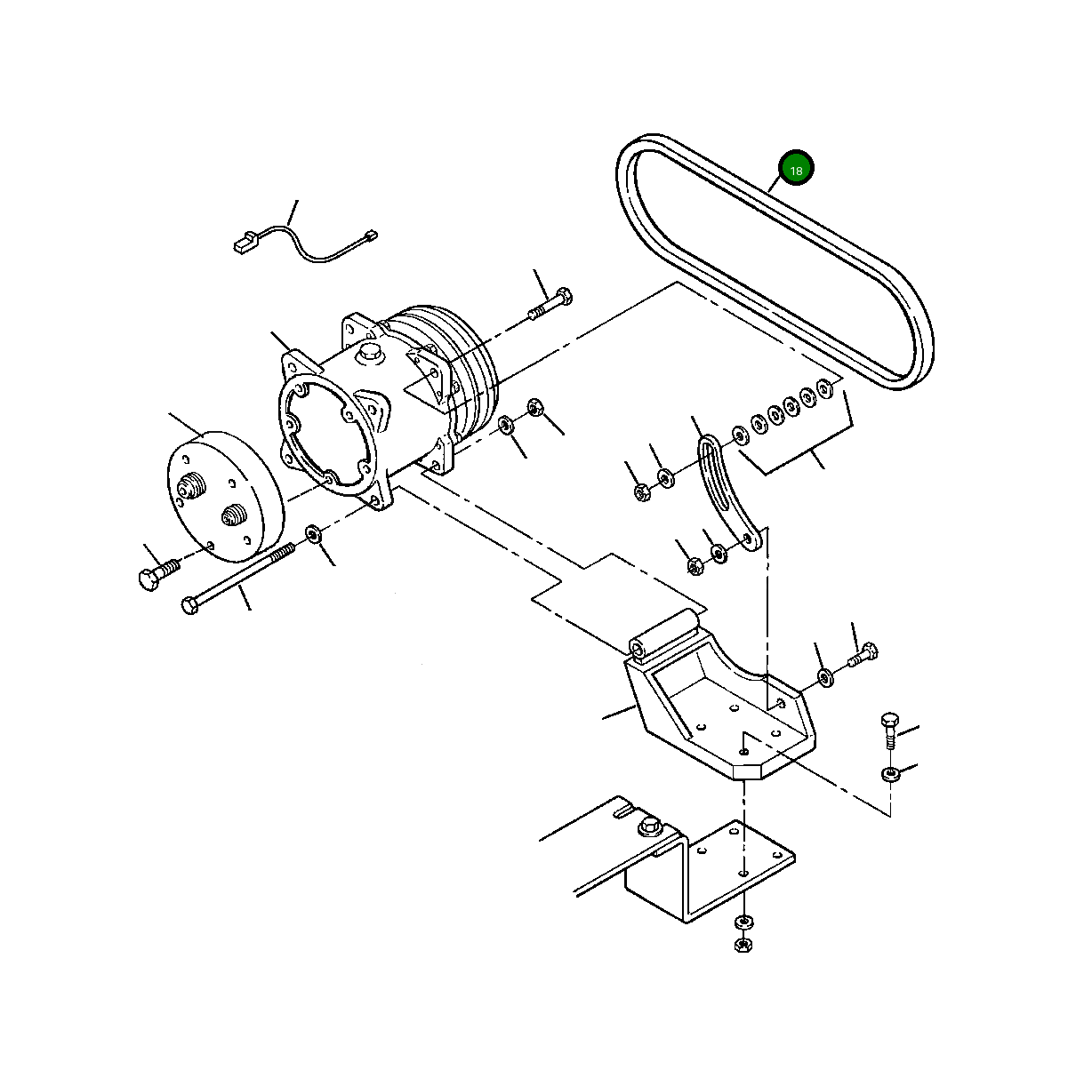 Ремень компрессора кондиционера 419-963-AB70 Komatsu