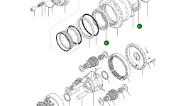 Угловой шариковый подшипник 1.109-00146 Komatsu
