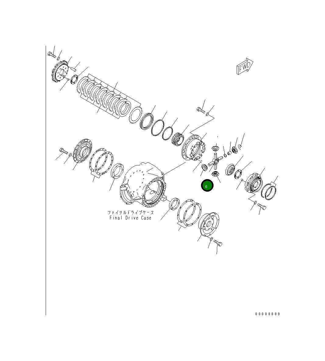 Шарнир 23B-22-21460 Komatsu