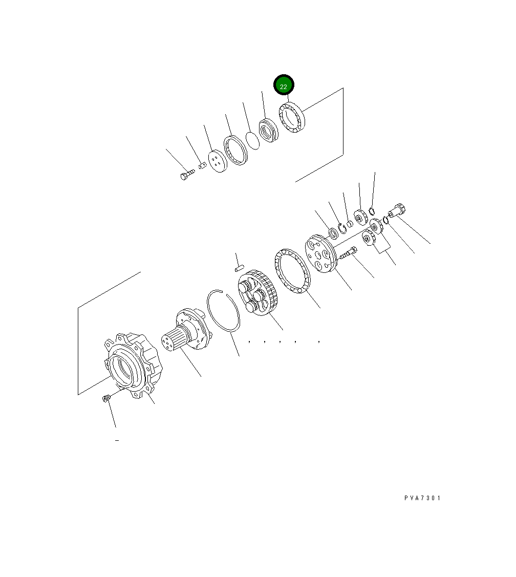 Роликовый подшипник TZ500S1032-00 Komatsu