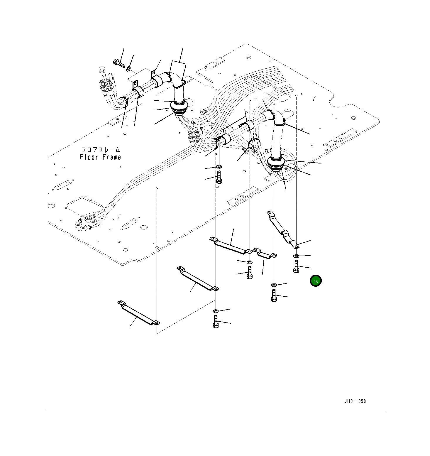 Хомут 2A56213811 Komatsu