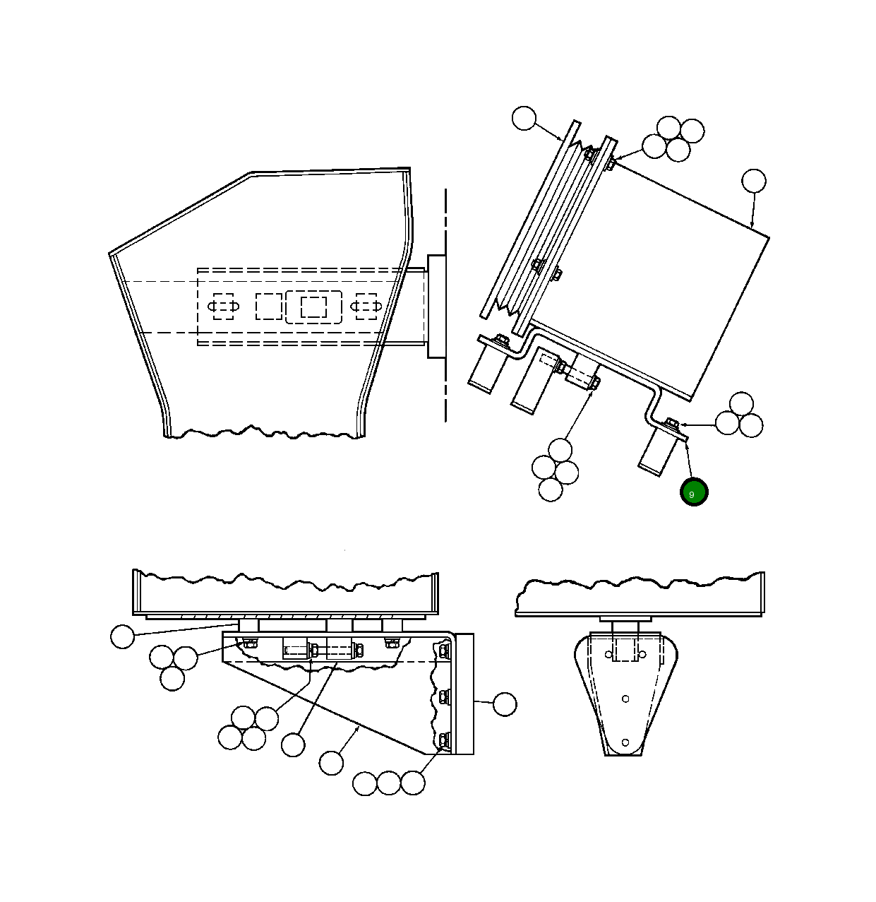 Регулировочная штанга (задняя часть выпускного короба) EB7747 Komatsu