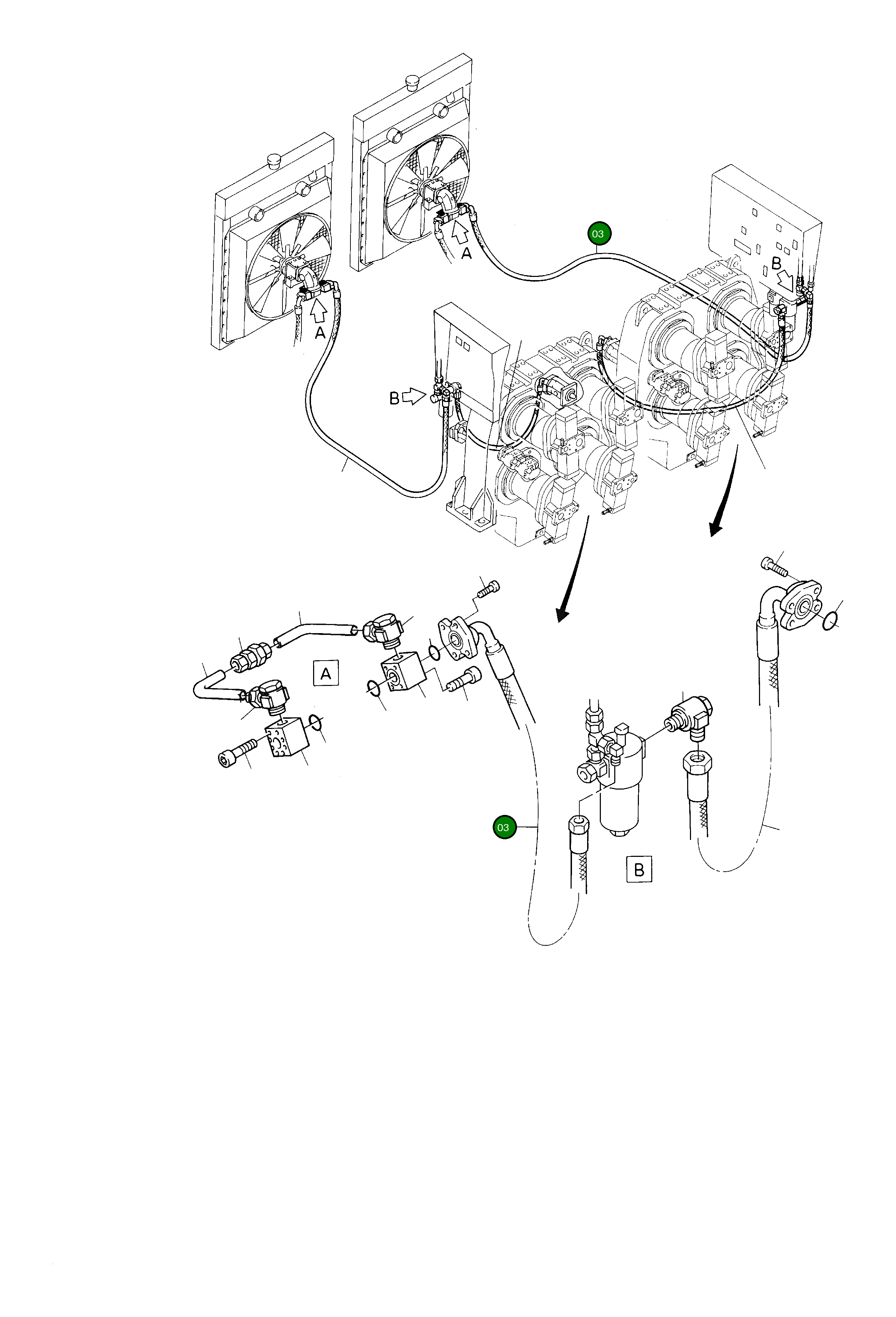 Шланг в сборе DN 32x6700 641 507 40 Komatsu