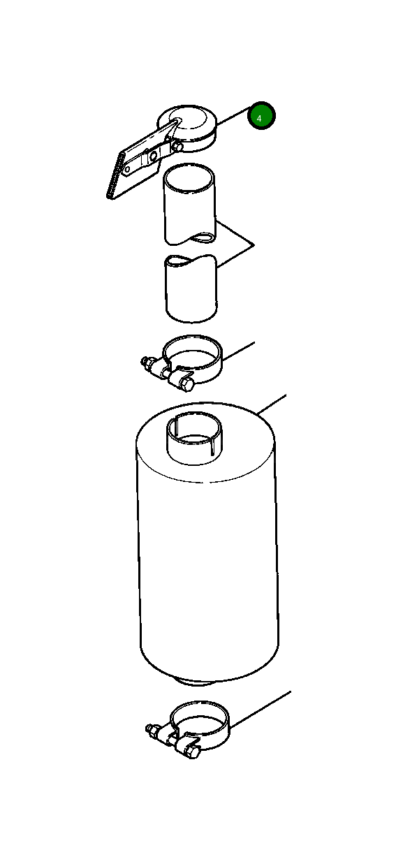 Хомут шланга подачи топлива 734 400 C92 Komatsu