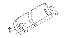 Гайка шестигранная 25 529 Komatsu