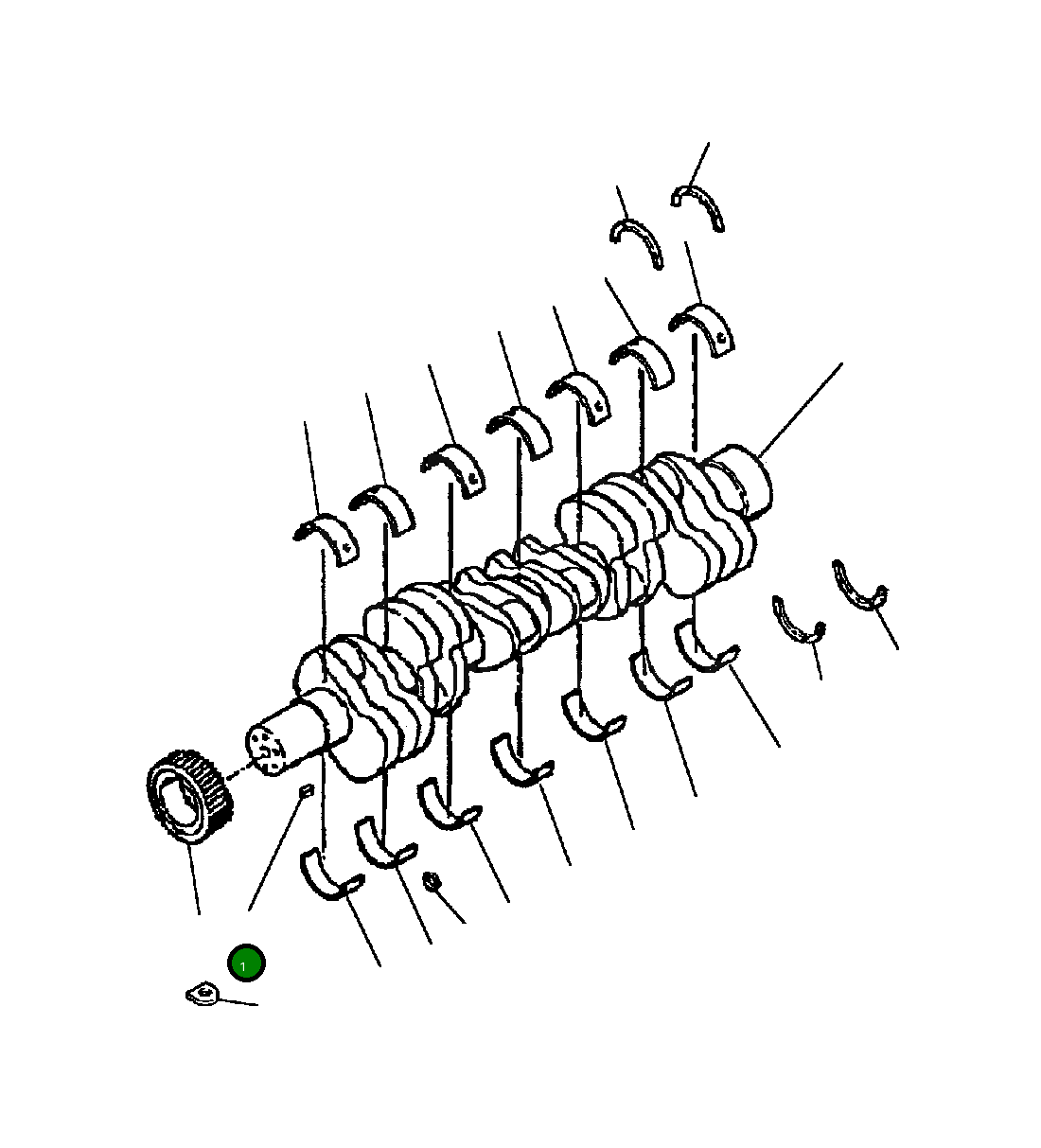 Шпонка 1238 831 H1 Komatsu