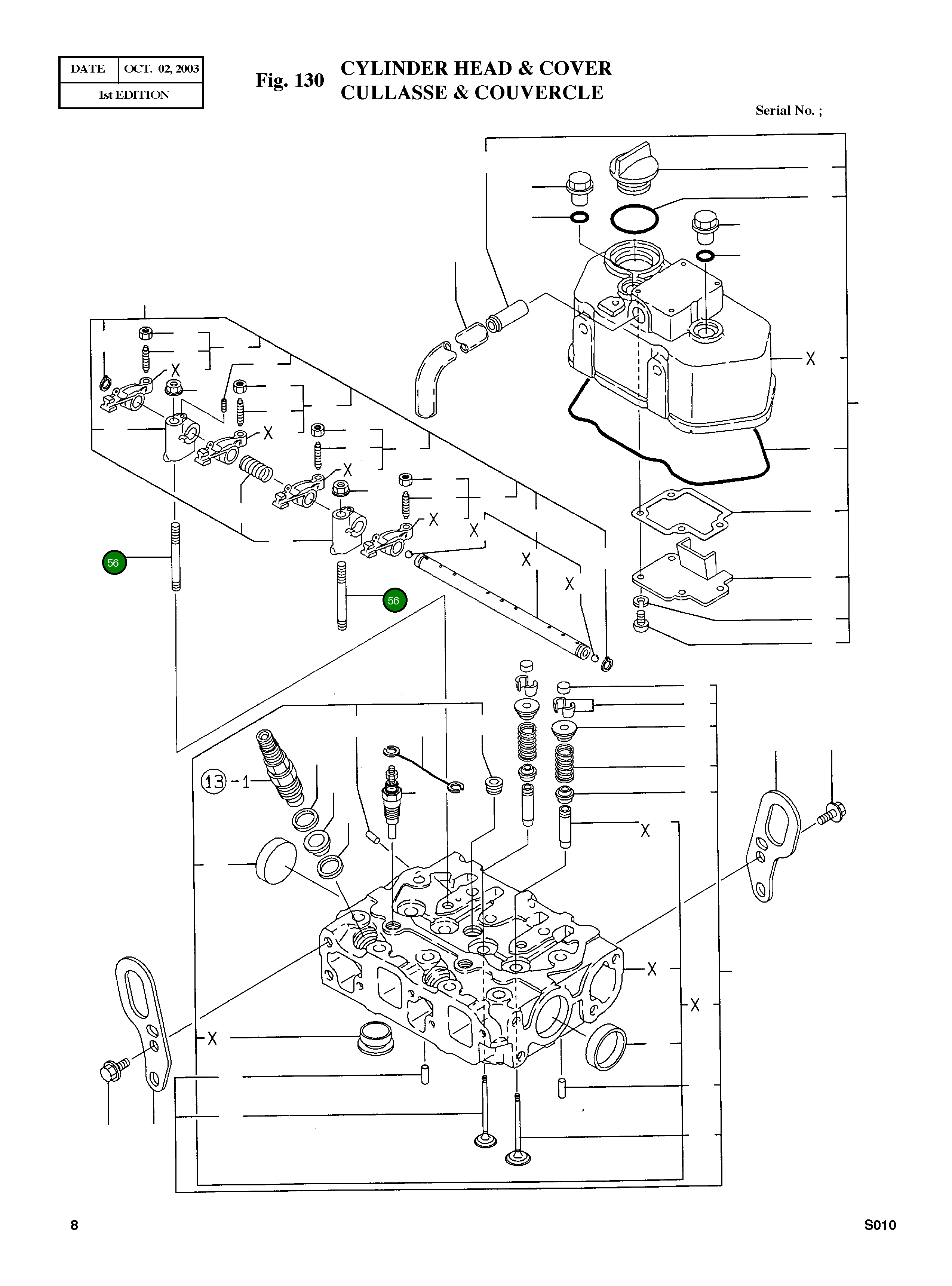Шпилька 119620-11350 Komatsu