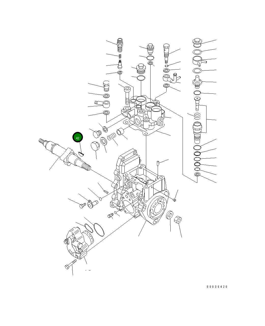 Шпонка YM119802-51090 Komatsu