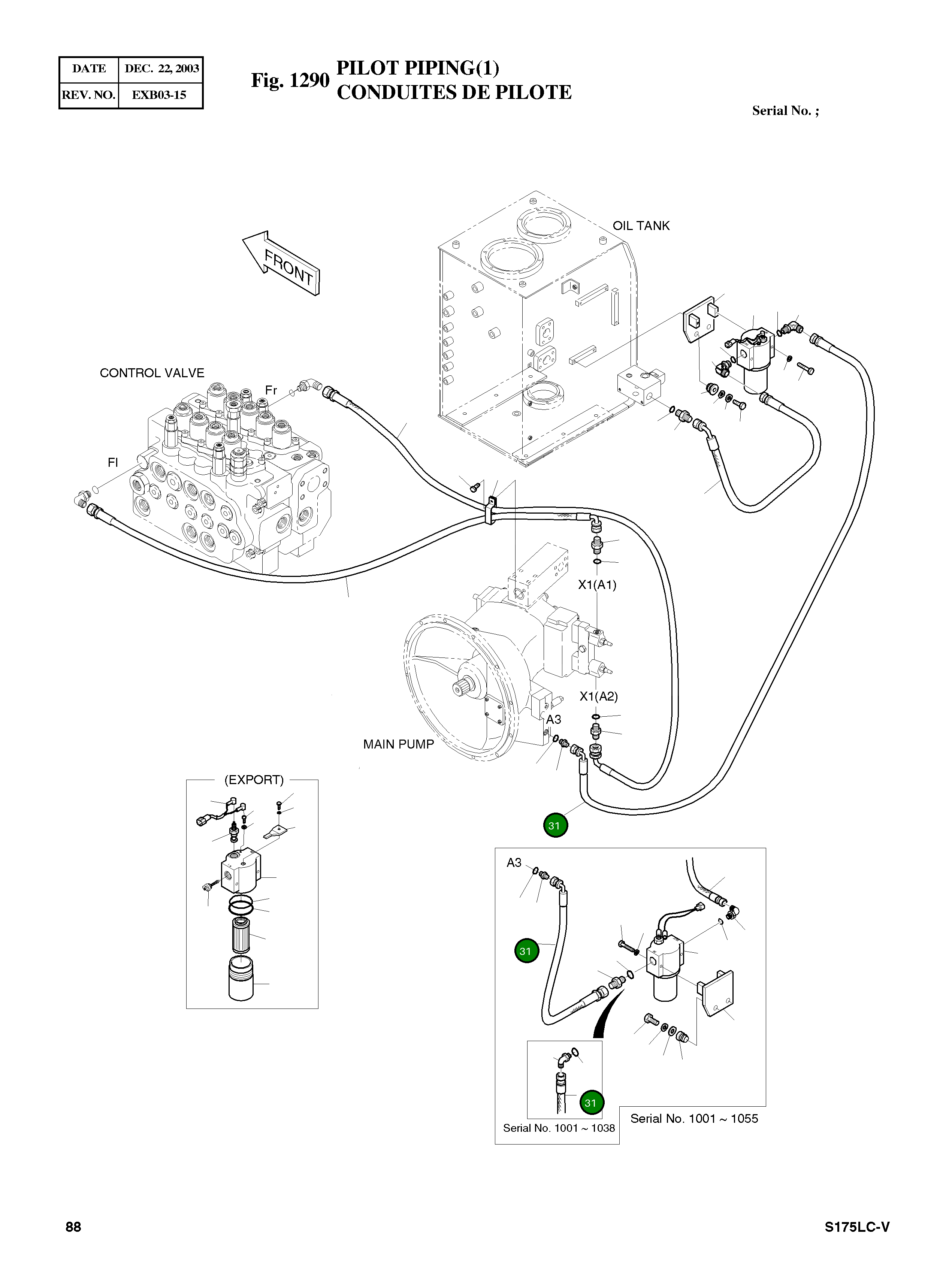 Шланг PF1/2-1100L 2184-1060D183 Komatsu