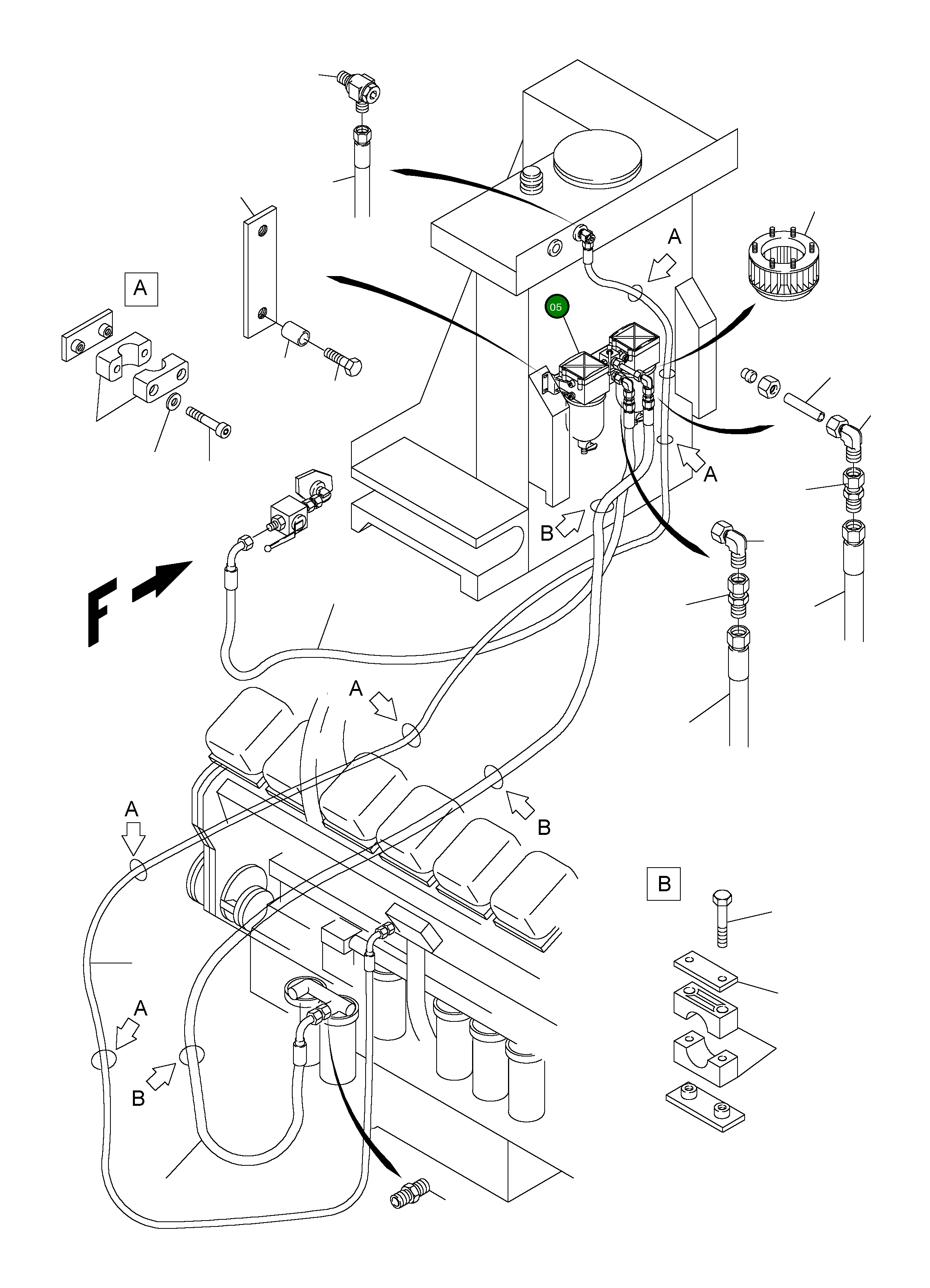 Фильтрующий узел 654 292 40 Komatsu