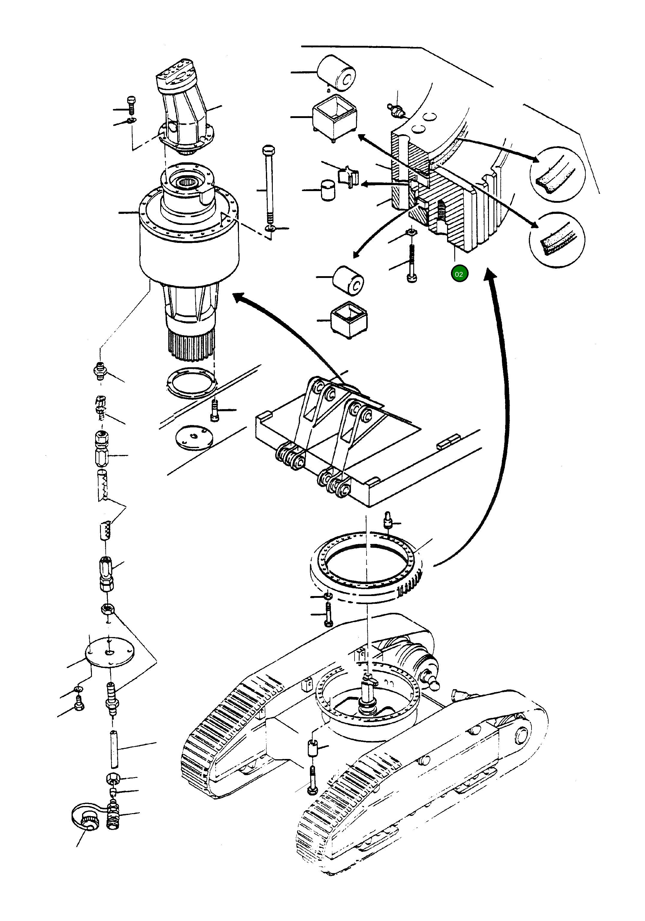 Обойма подшипника (не обслуживается в полевых условиях) 593 477 40 Komatsu