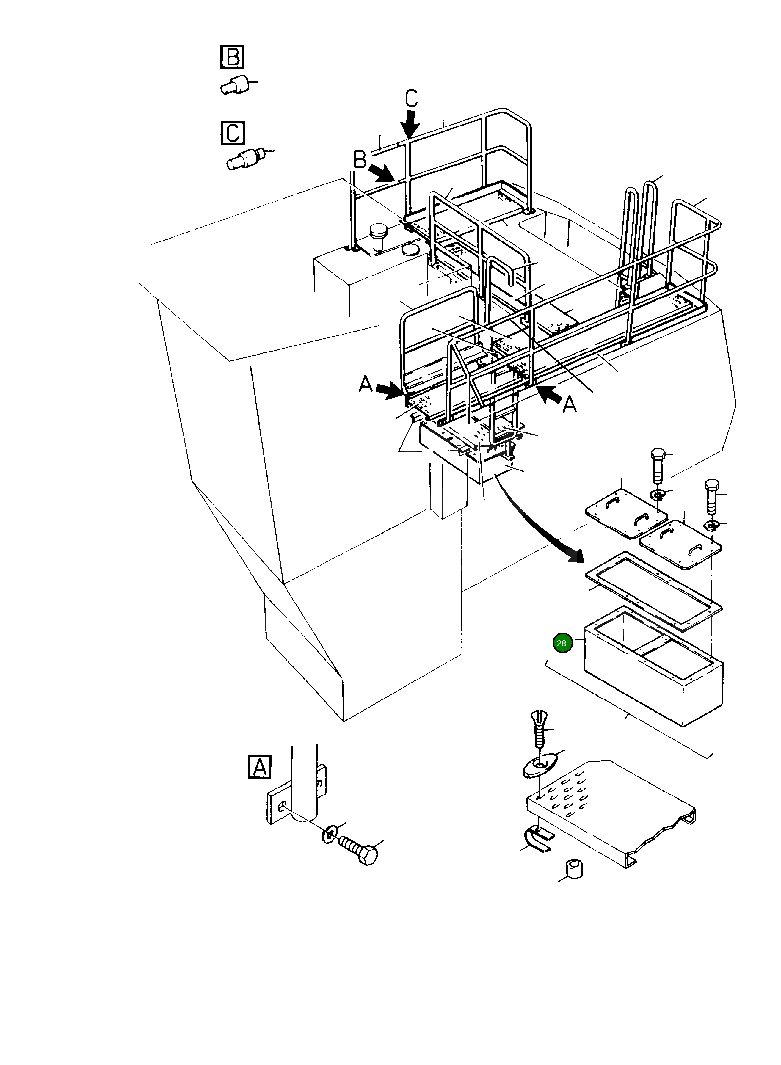 Ящик аккумулятора 439 806 40 Komatsu