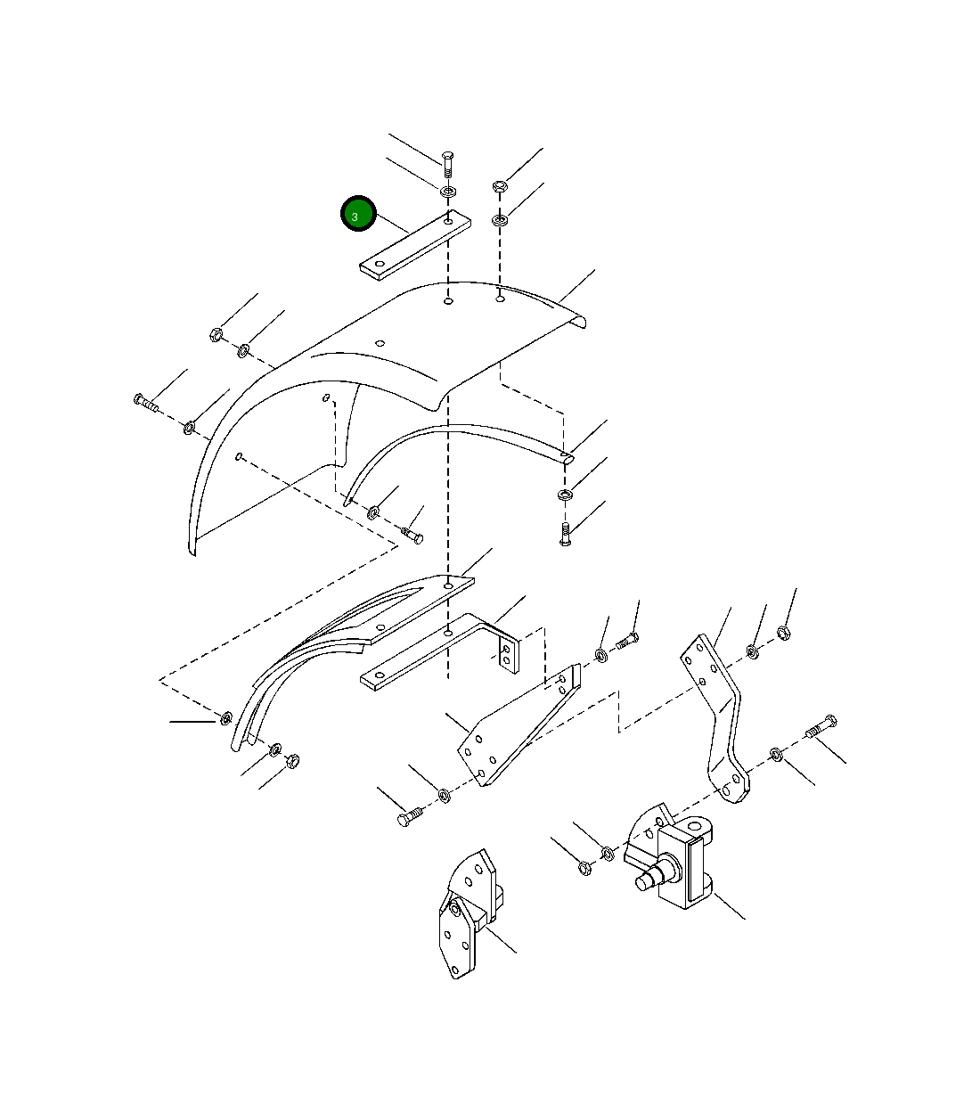 Штанга крепления крыла 1435 165 H1 Komatsu