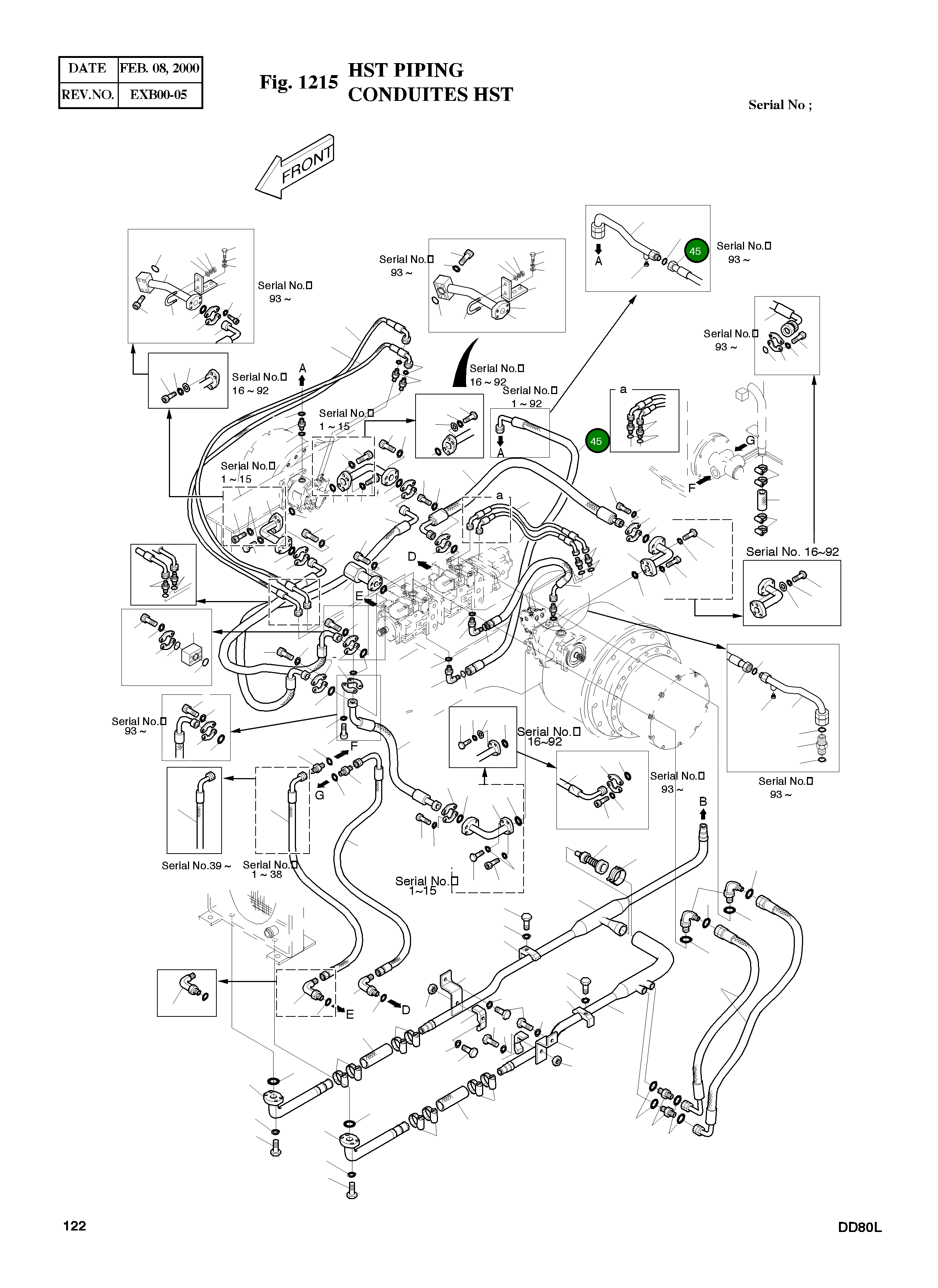 Шланг UNF1 3/16-1100L 2184-1197D32 Komatsu