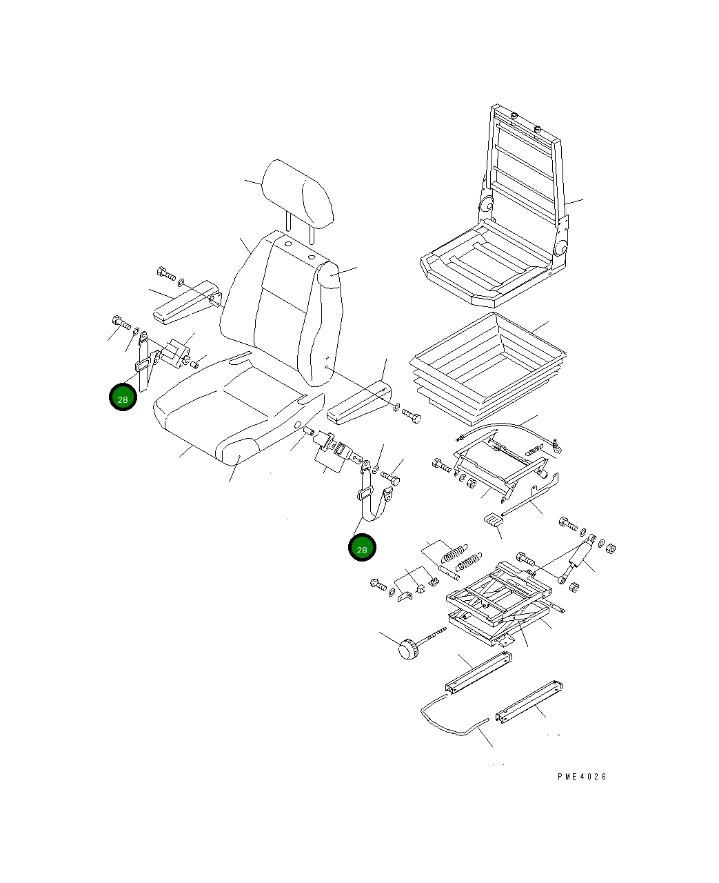 Страховочный ремень BS159022 Komatsu