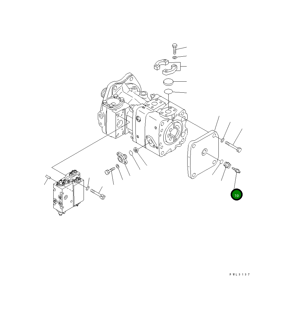 Штуцер прокачки 21T-62-87980 Komatsu