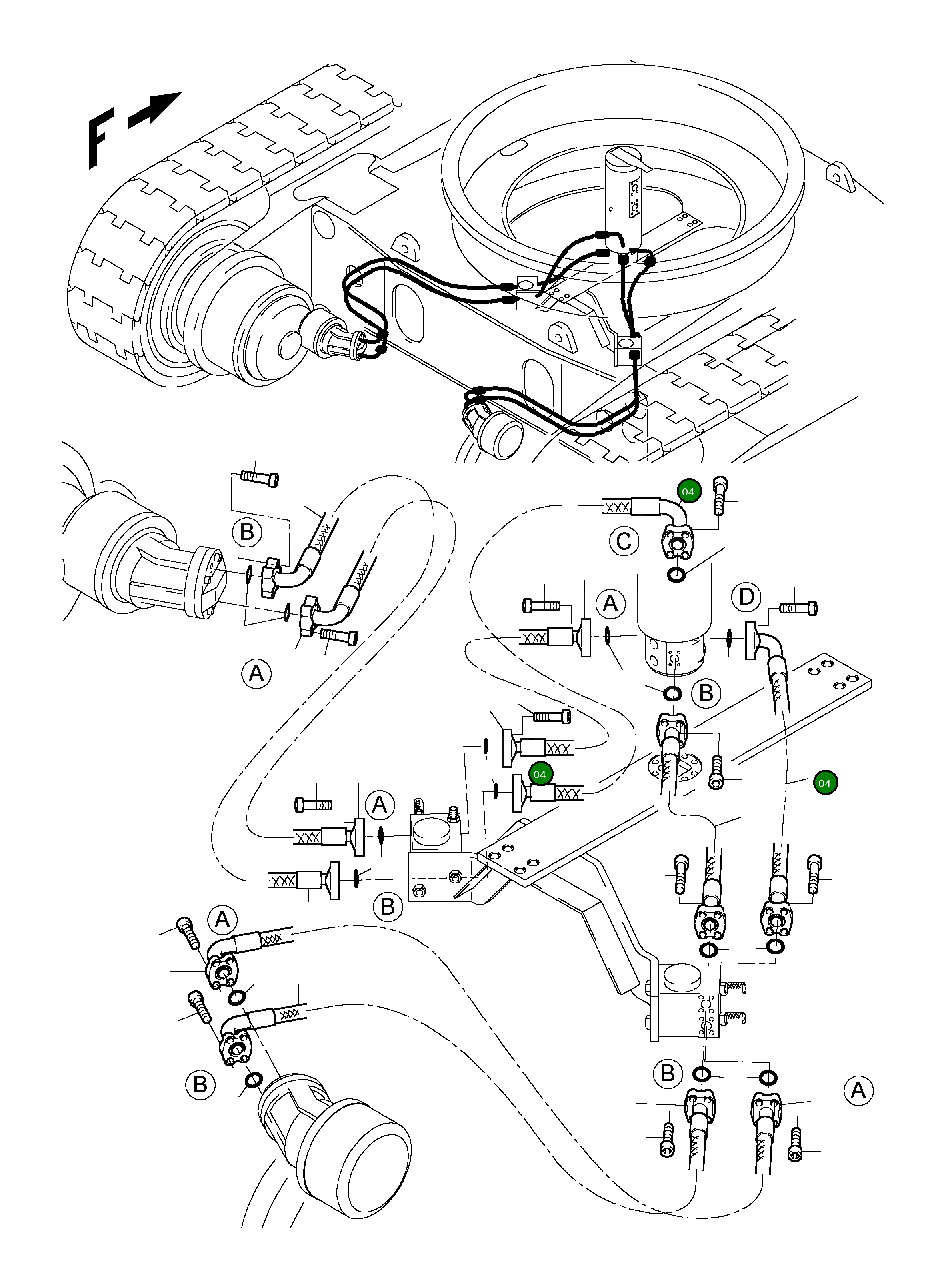Шланг в сборе DN 40x1100 619 824 40 Komatsu