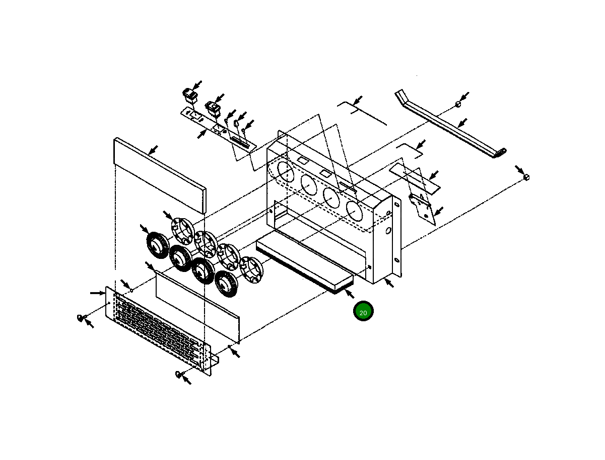 Фильтр воздушный 1308 203 H1 Komatsu