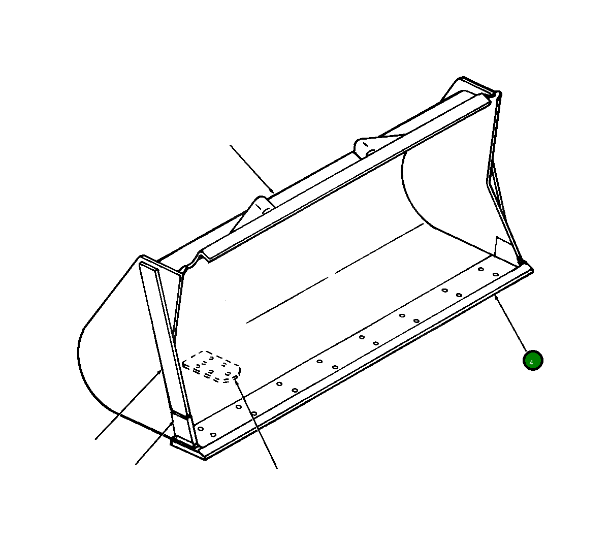 Режущая кромка отвала 1261 104 H1 Komatsu