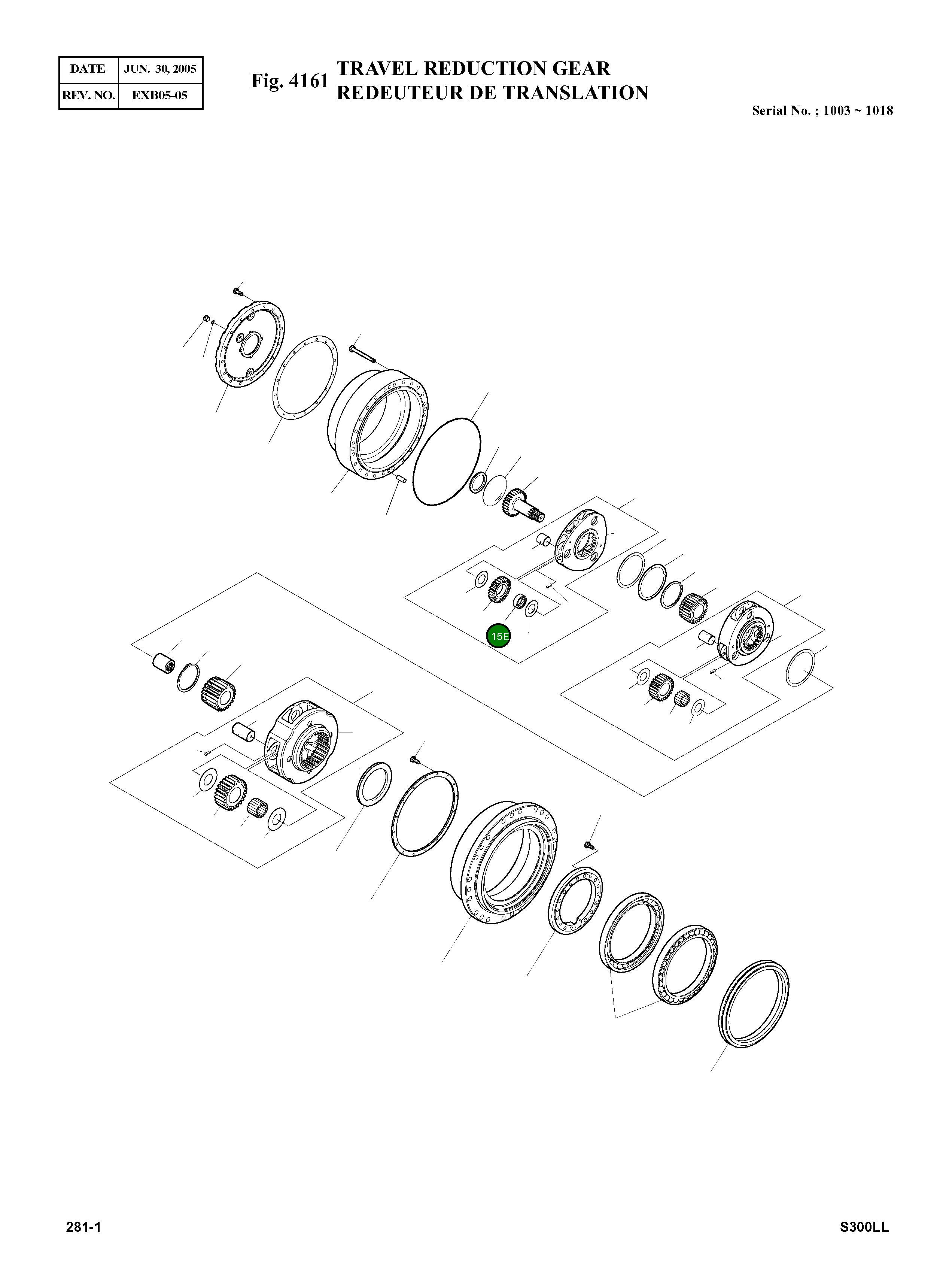 Игольчатый роликовый подшипник K1000720 Komatsu