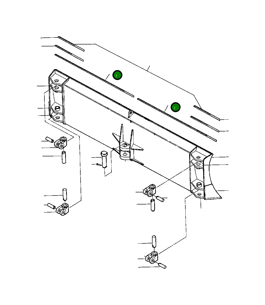 Режущая кромка отвала 646 258 C1 Komatsu