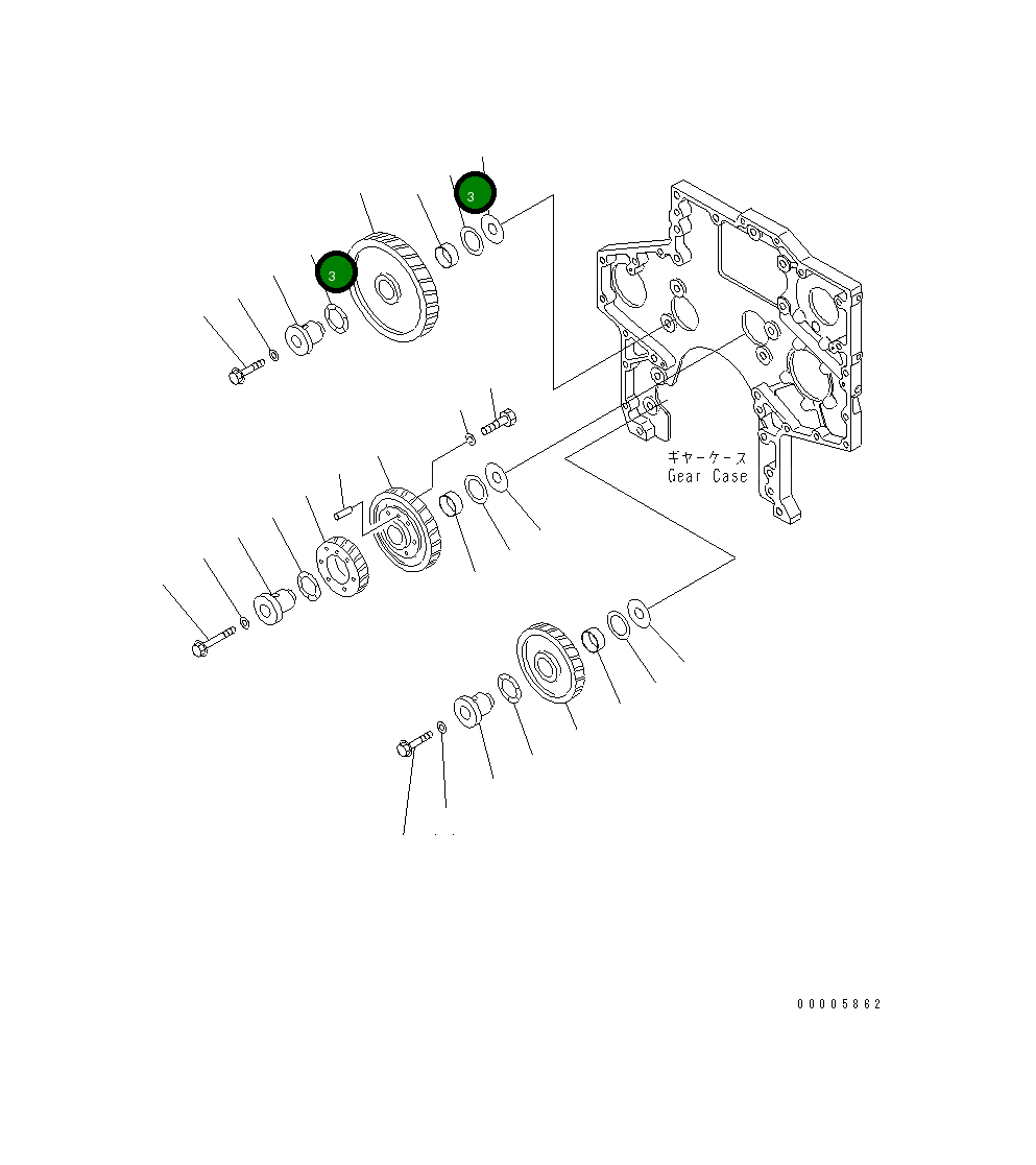 Упорный подшипник 6162-33-6470 Komatsu