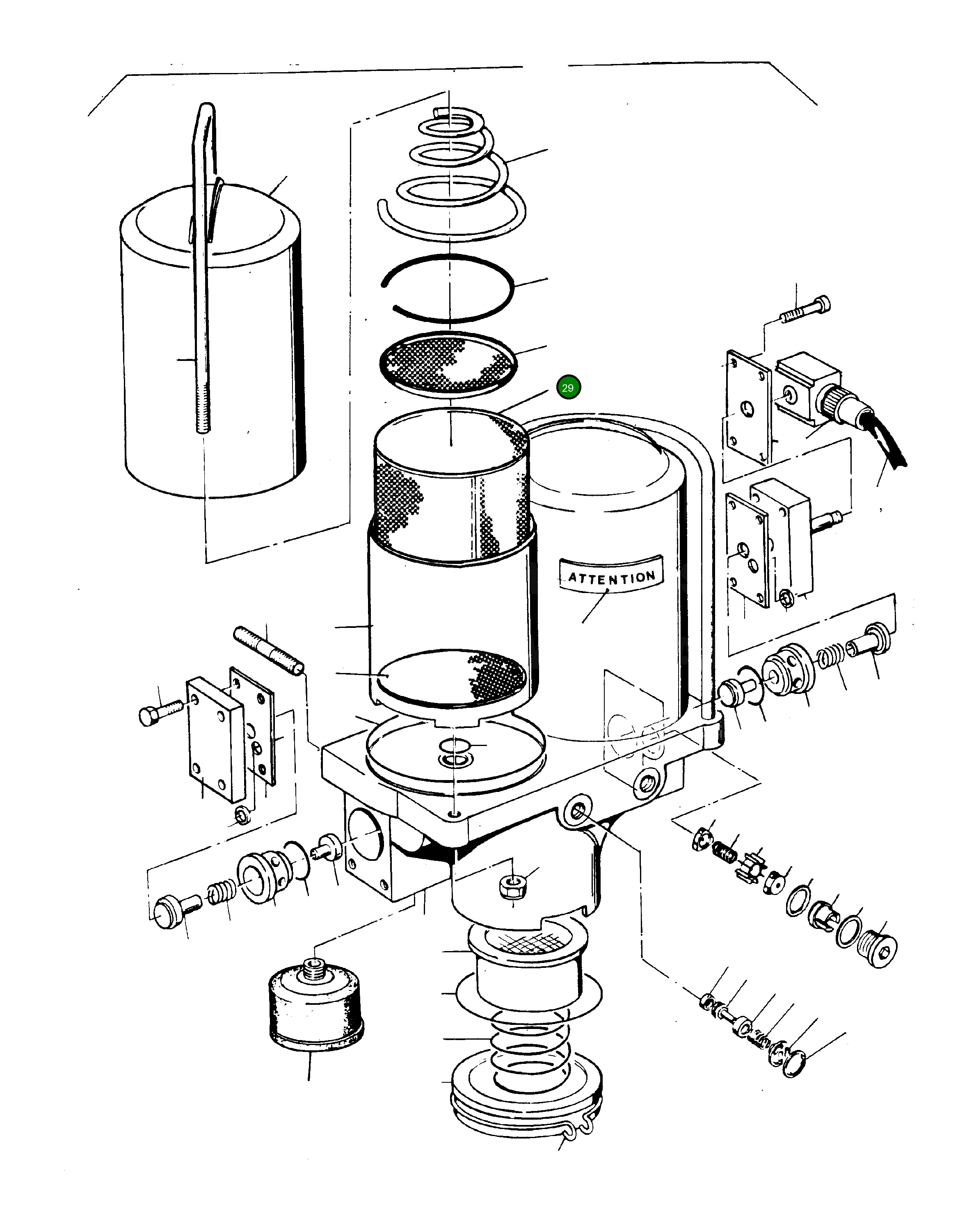 Фильтрующий элемент (вкл. поз. 08 и 09) 694 947 Komatsu