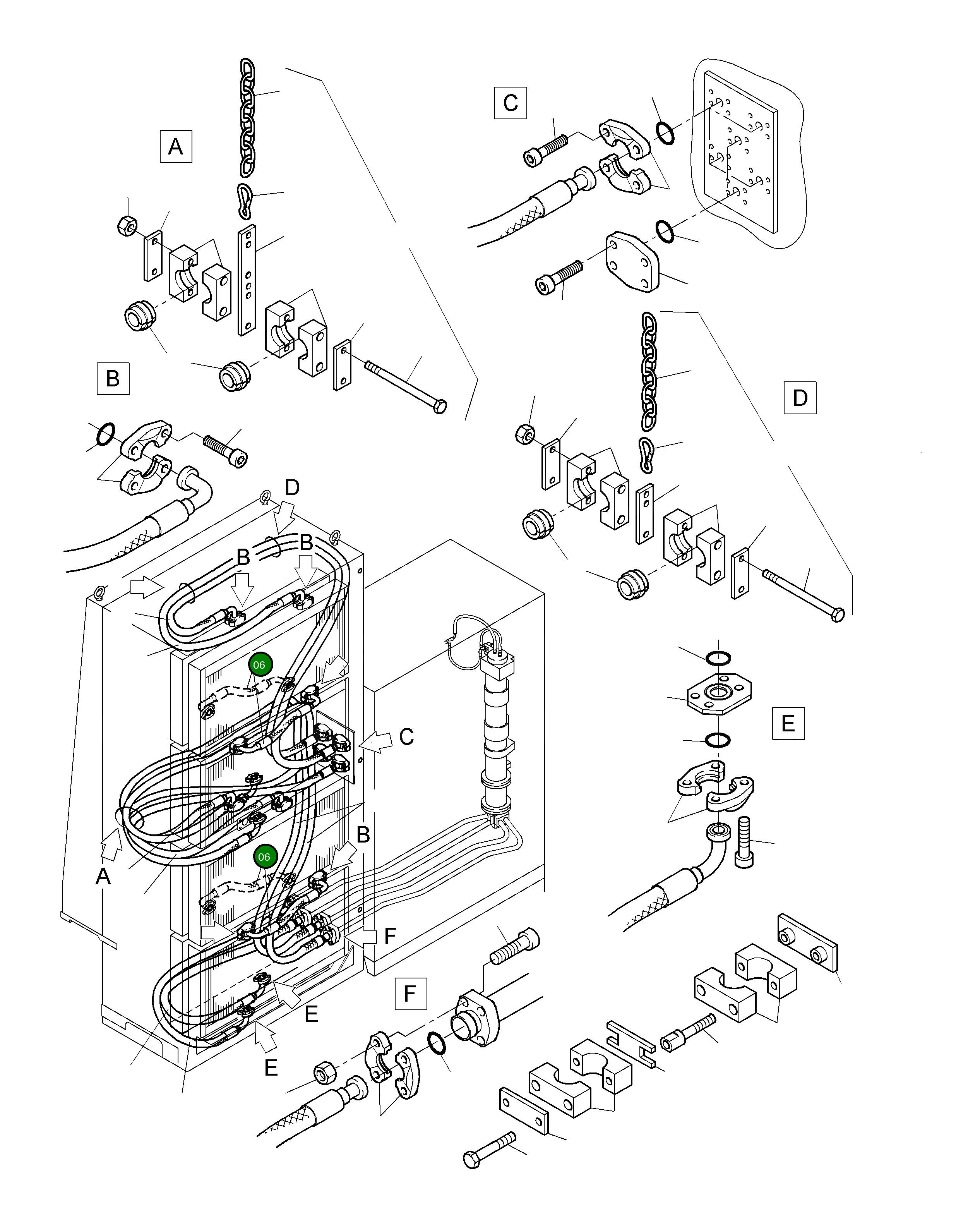 Шланг в сборе DN 40x835 lg 517 011 98 Komatsu