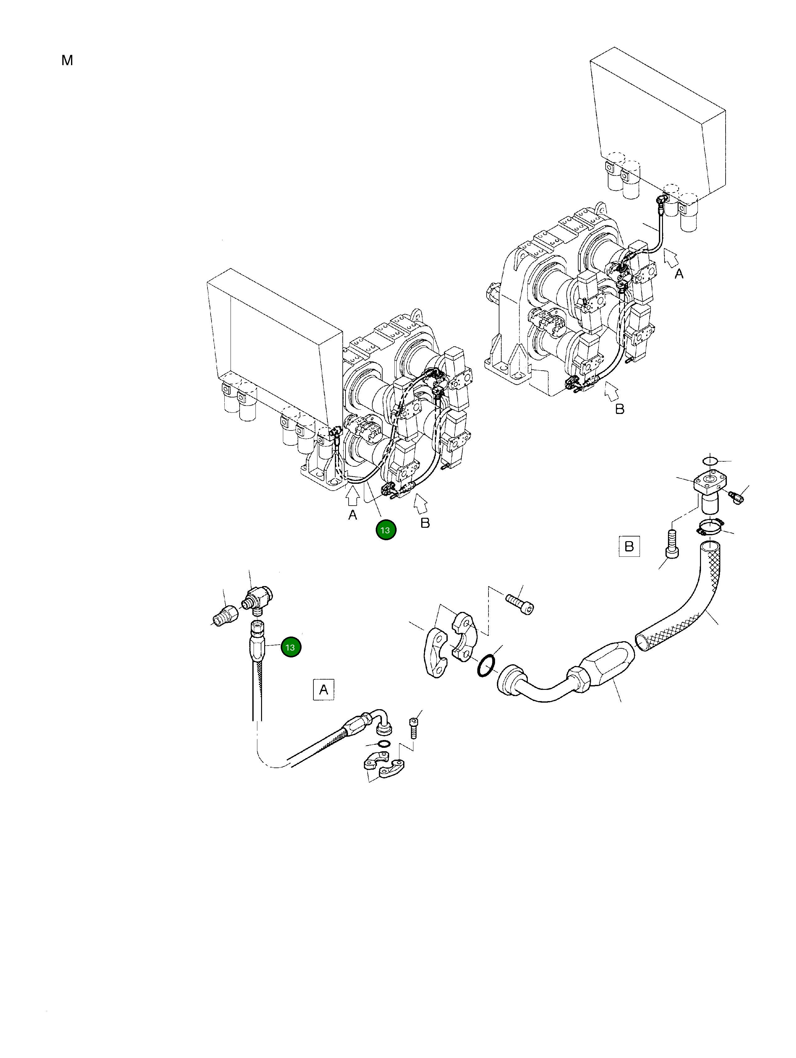 Шланг в сборе DN 25x1620 lg 513 235 98 Komatsu
