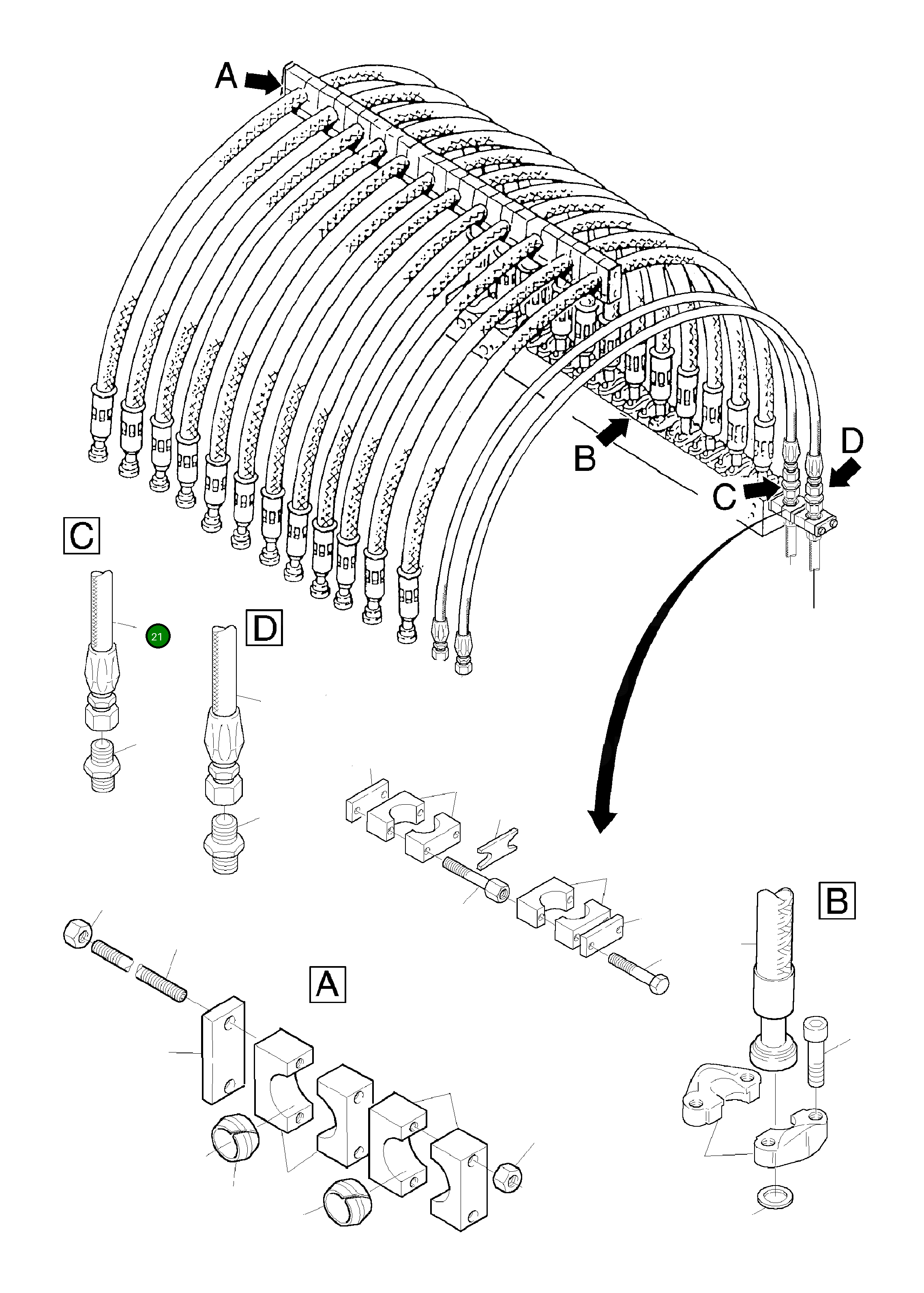 Шланг в сборе DN 10x3300 514 244 98 Komatsu