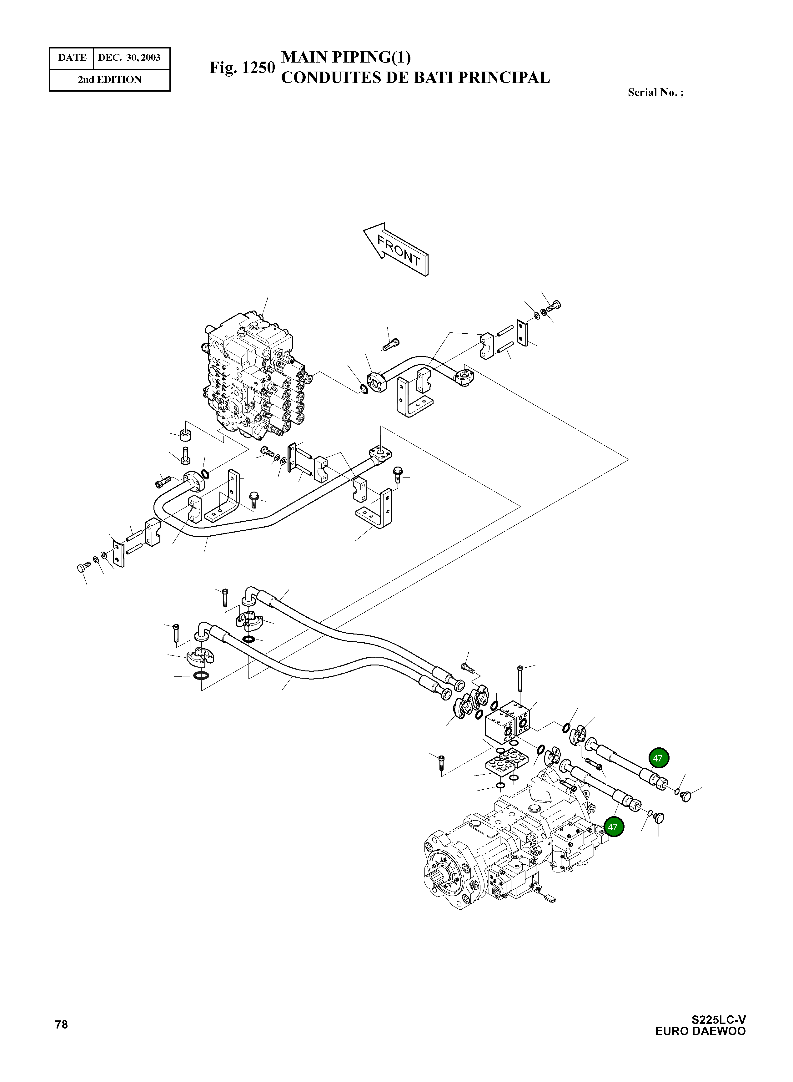 Шланг PF3/4-330L DS2016023 Komatsu