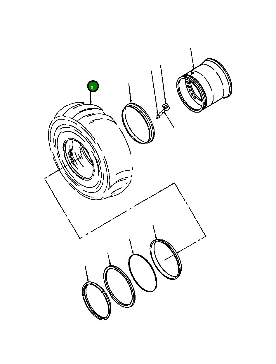 Шина 156 690 Komatsu