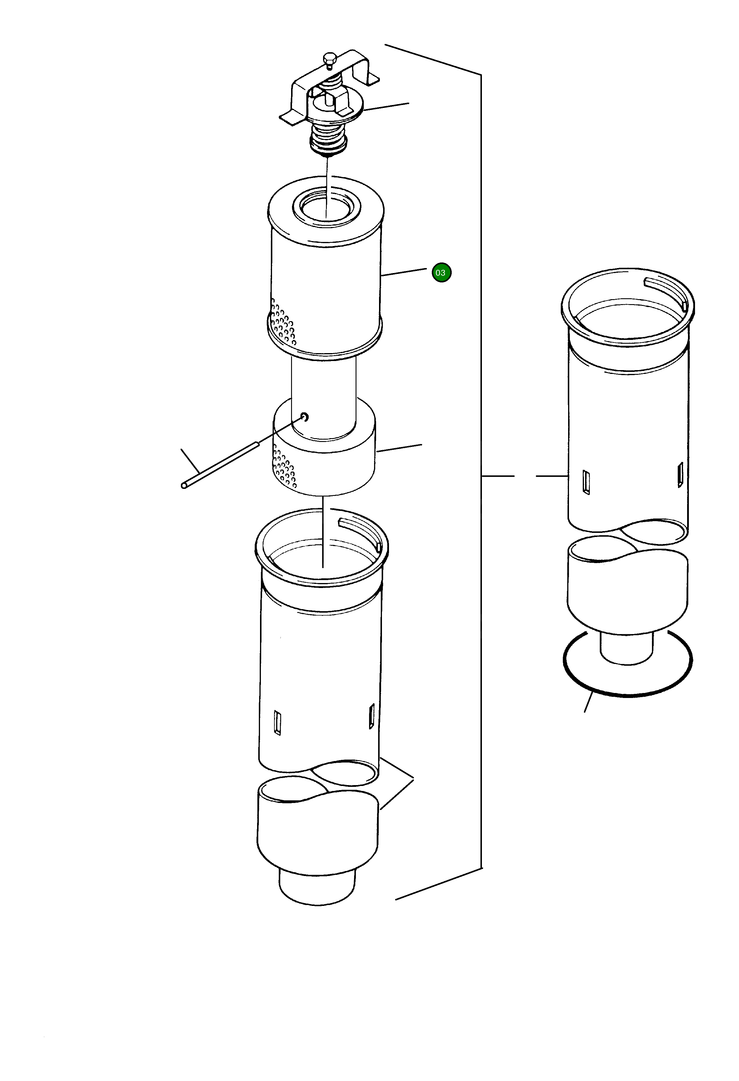 Фильтрующий элемент (гидробак) 988 778 Komatsu