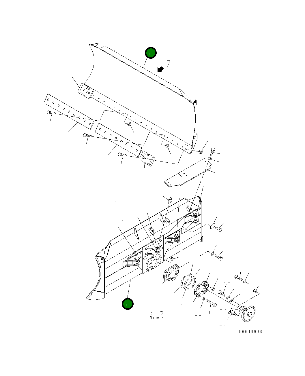 Отвал в сборе 134-72-61612 Komatsu