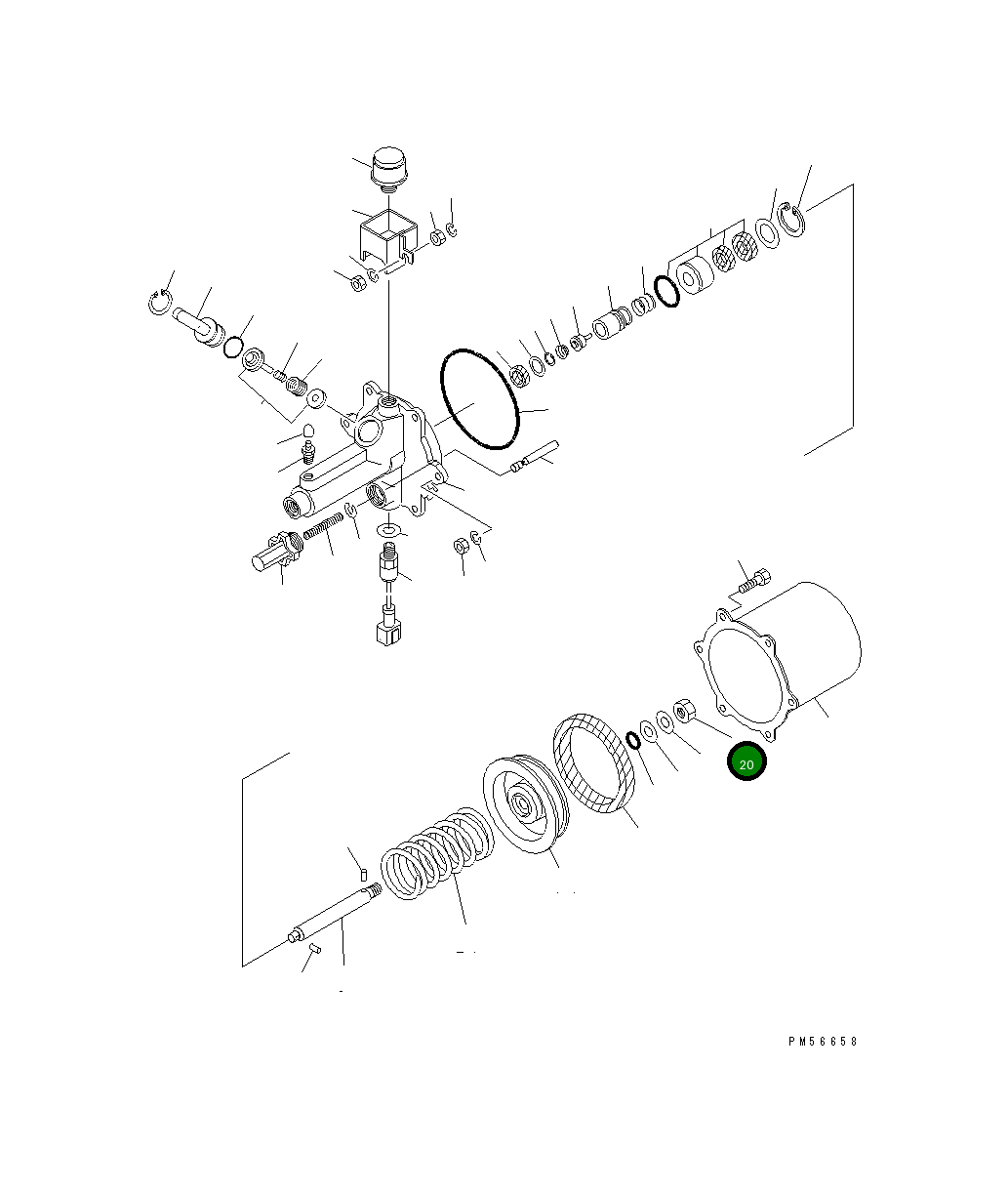 Гайка 23F-44-12480 Komatsu