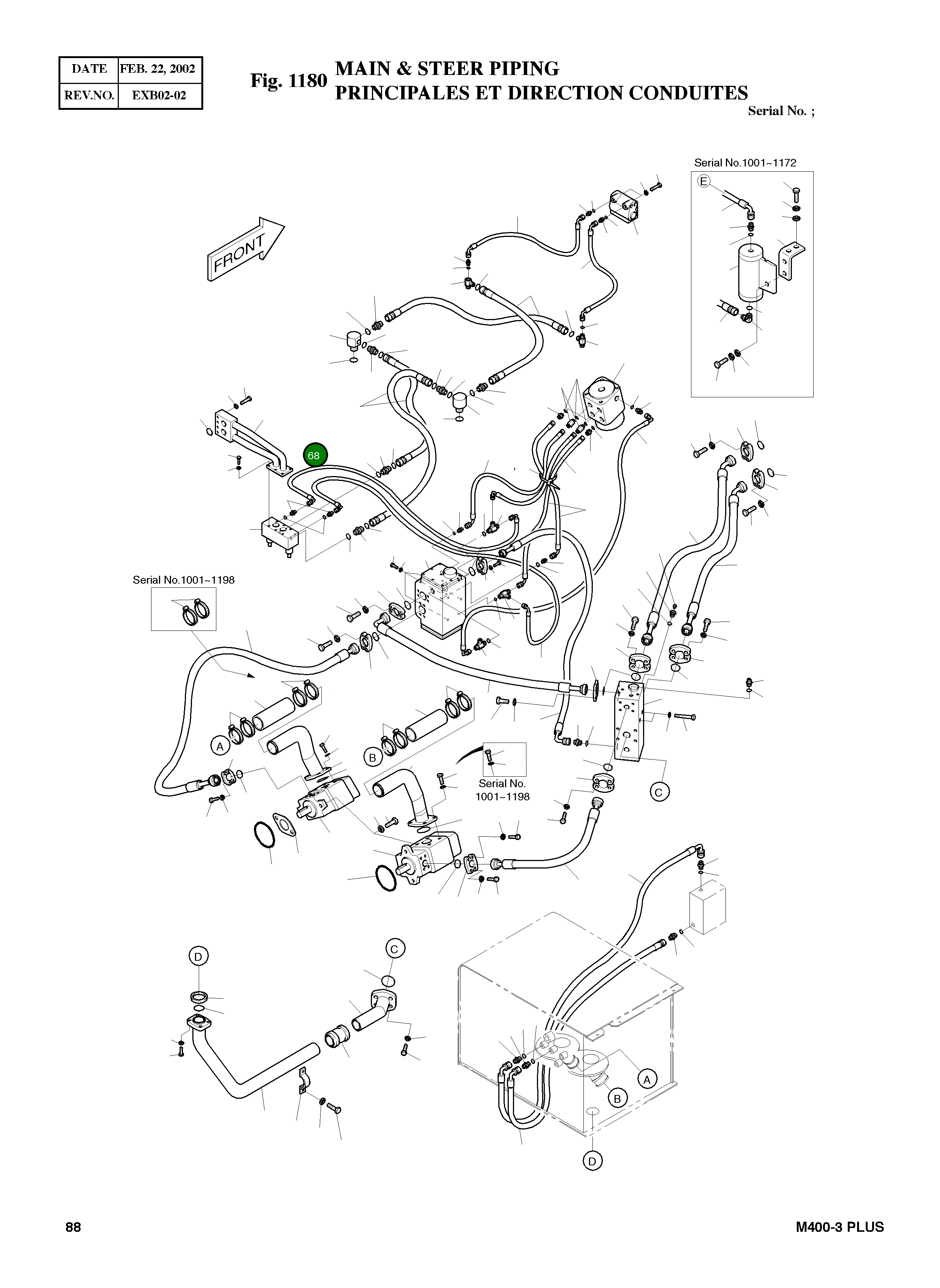 Шланг PF1/4-330L 2184-1076D63 Komatsu